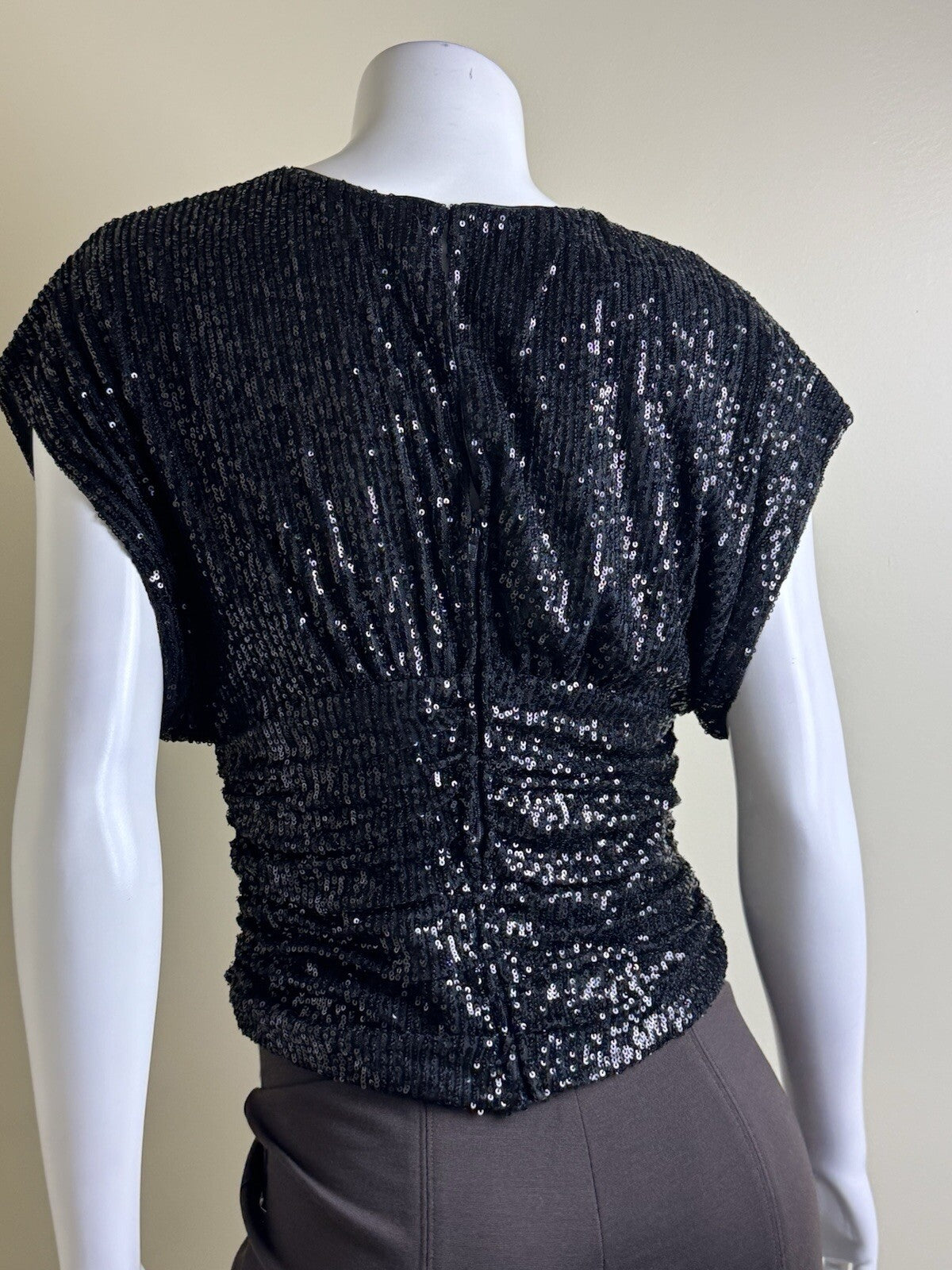 $88 Nicole Miller Women’s Sequined Blouse Top Sz M (B.141)