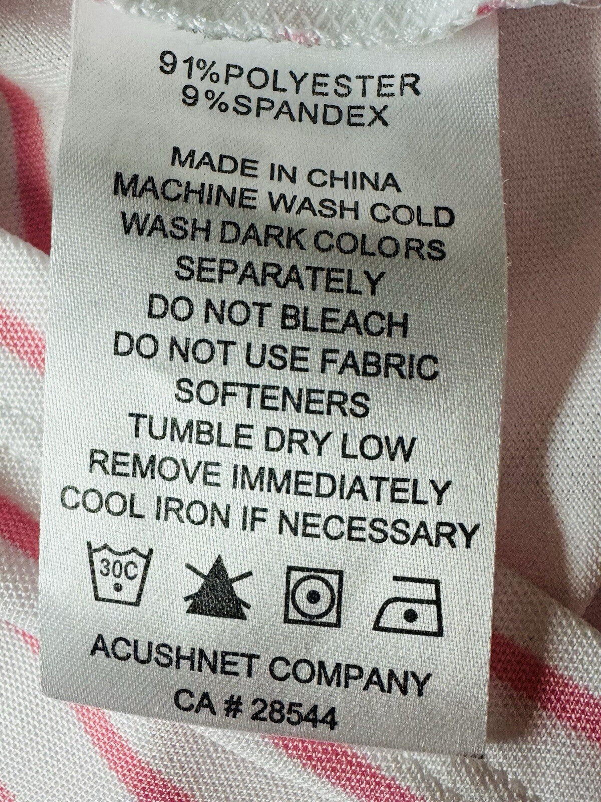 FootJoy Women's Pink ,white Golf Polo Shirt Sz M (B.139)