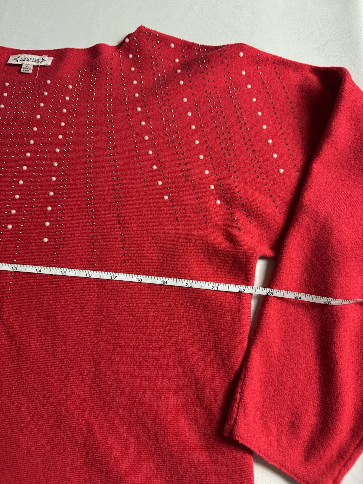 $88 NANETTE LEPORE Women’s Rhinestone Sweater Sz XL (B.127)