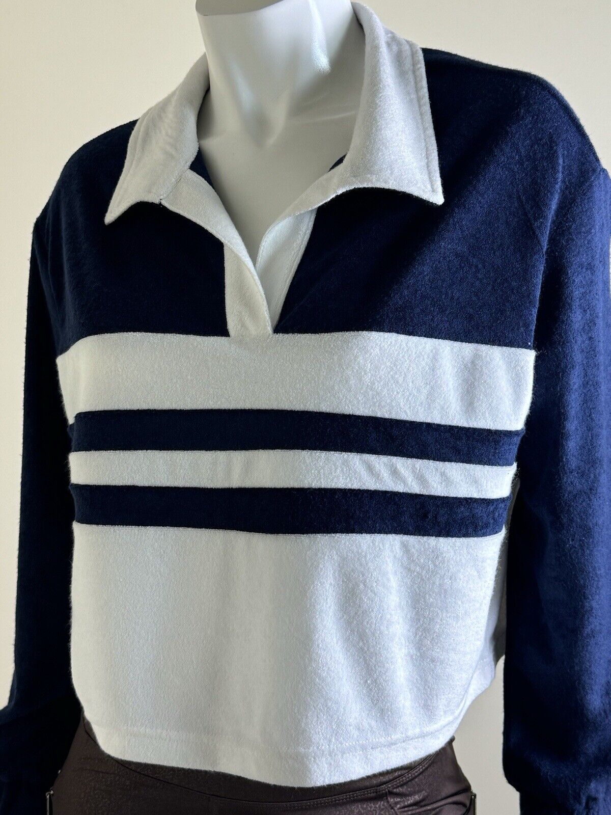 7 For All Mankind Women’s Long Sleeve Collar Sweater Sz M (B.85)
