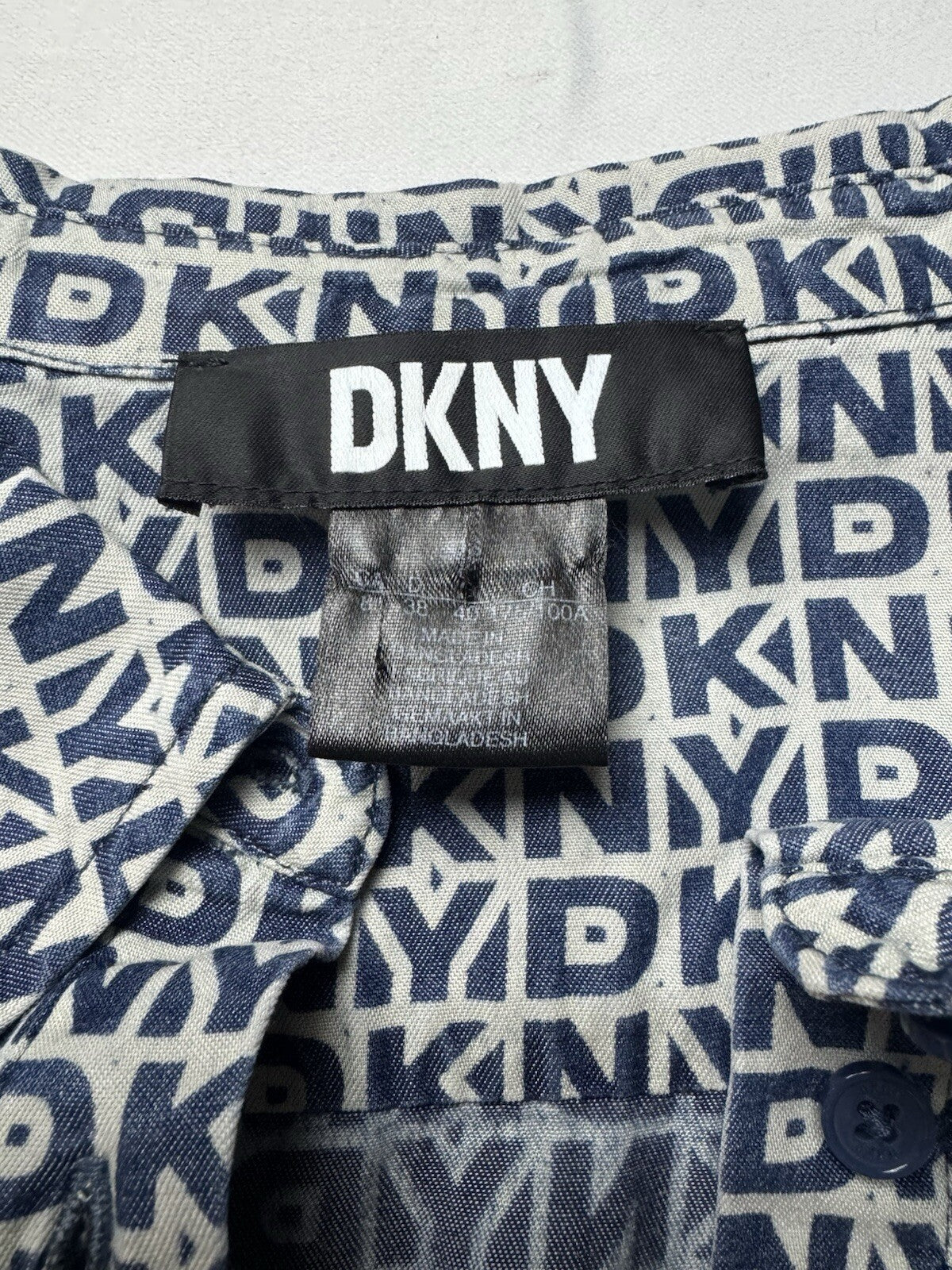 $129 DKNY Women’s Denim Print Dress Sz 8. (B.134)