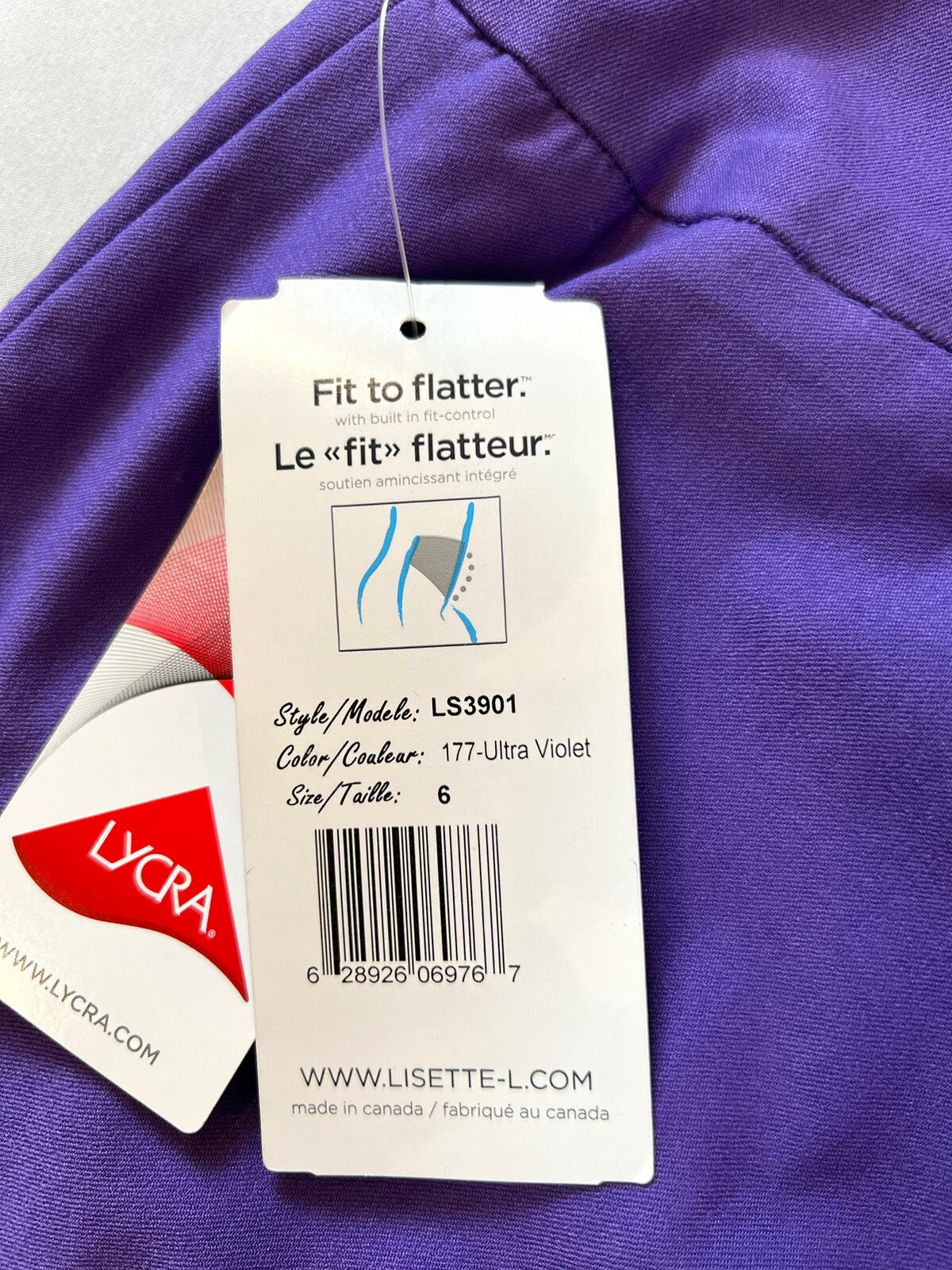 LISETTE L Montreal Women’s Golf Stretch Pants Sz 6 Purple