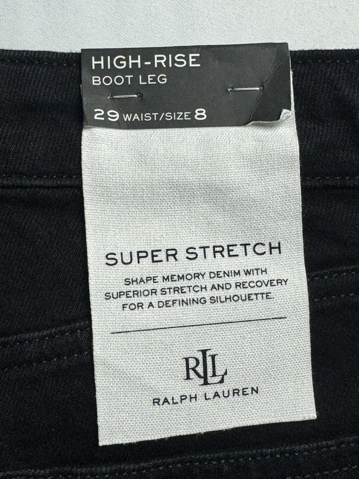 $195 Ralph Lauren Women’s Black Jeans Pants Sz 8. B.89/1