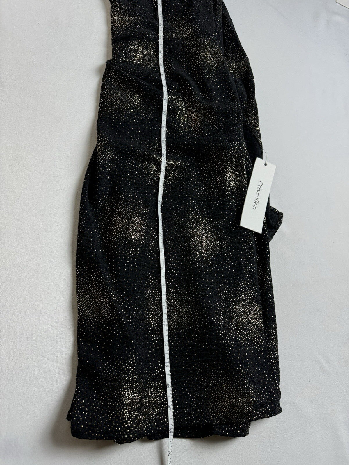 $134 Calvin Klein Women's Black w/Gold Dress Sz 4 (B.117)
