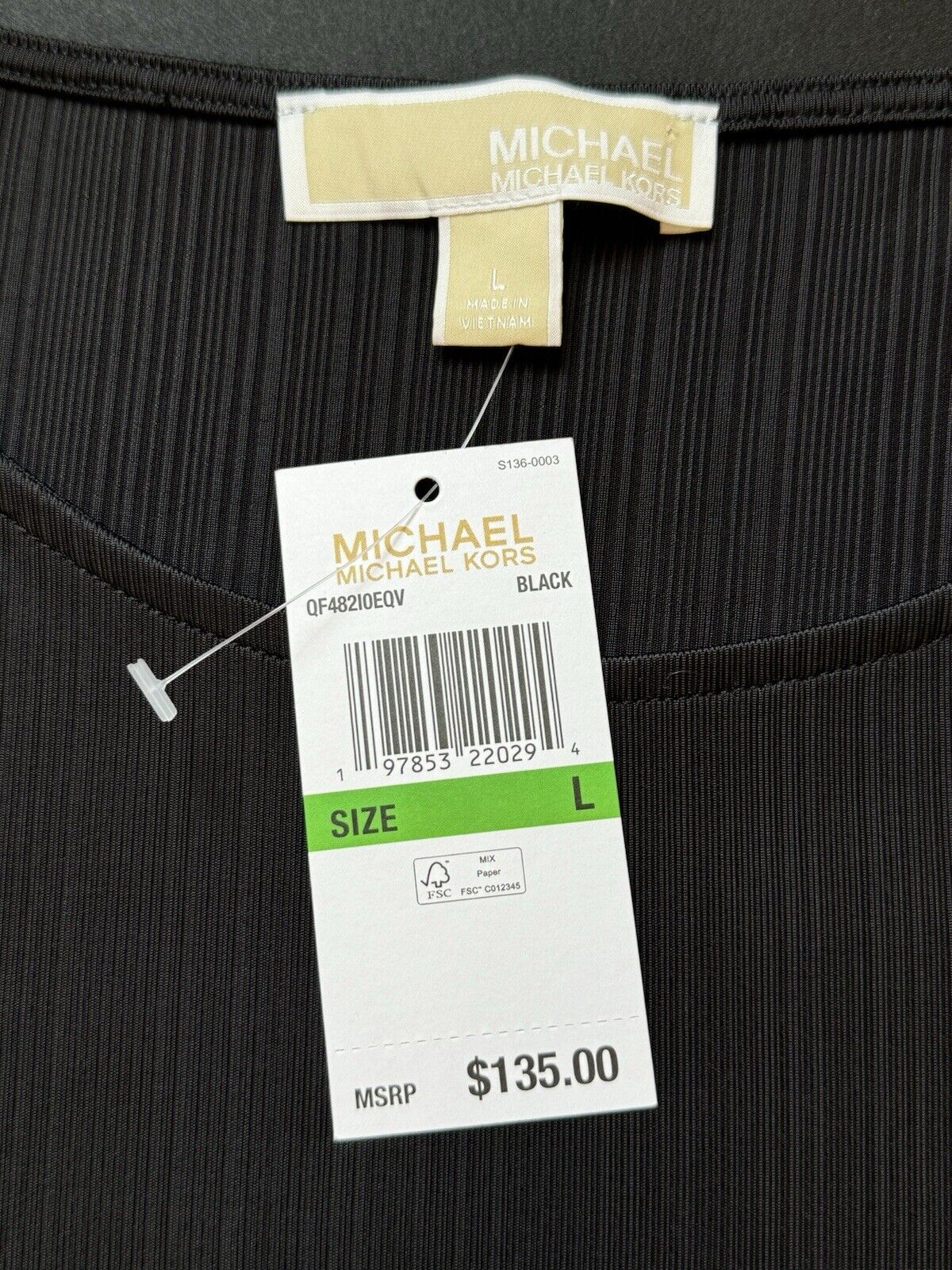 $135 Michael Kors Women's Black Dress Size L. (B.81)