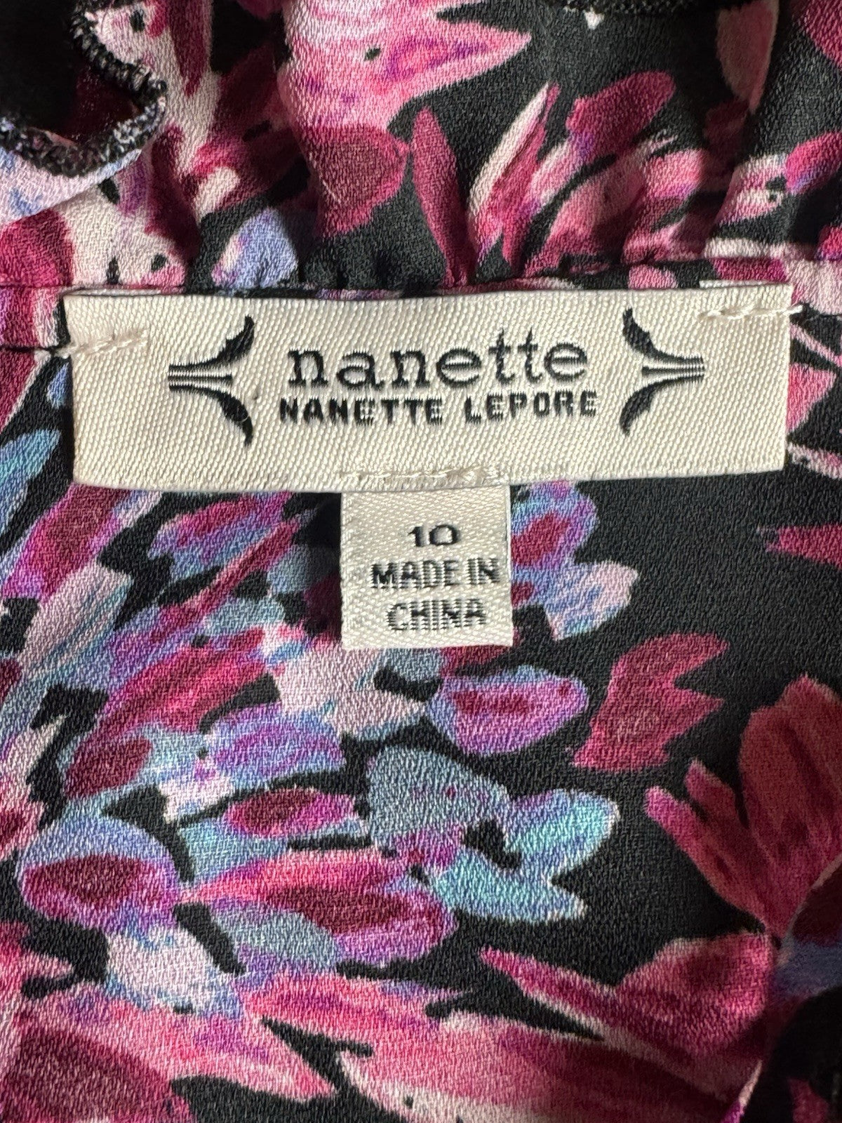 $138 NANETTE LEPORE Floral Dress Sz 10 (B.173)
