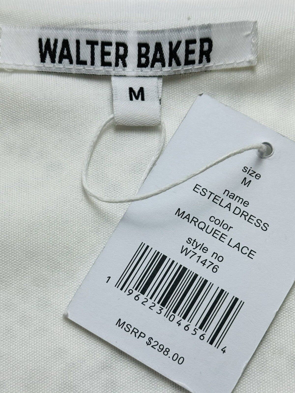 $298 WALTER BAKER Women’s White Crochet Dress Sz M. (73)