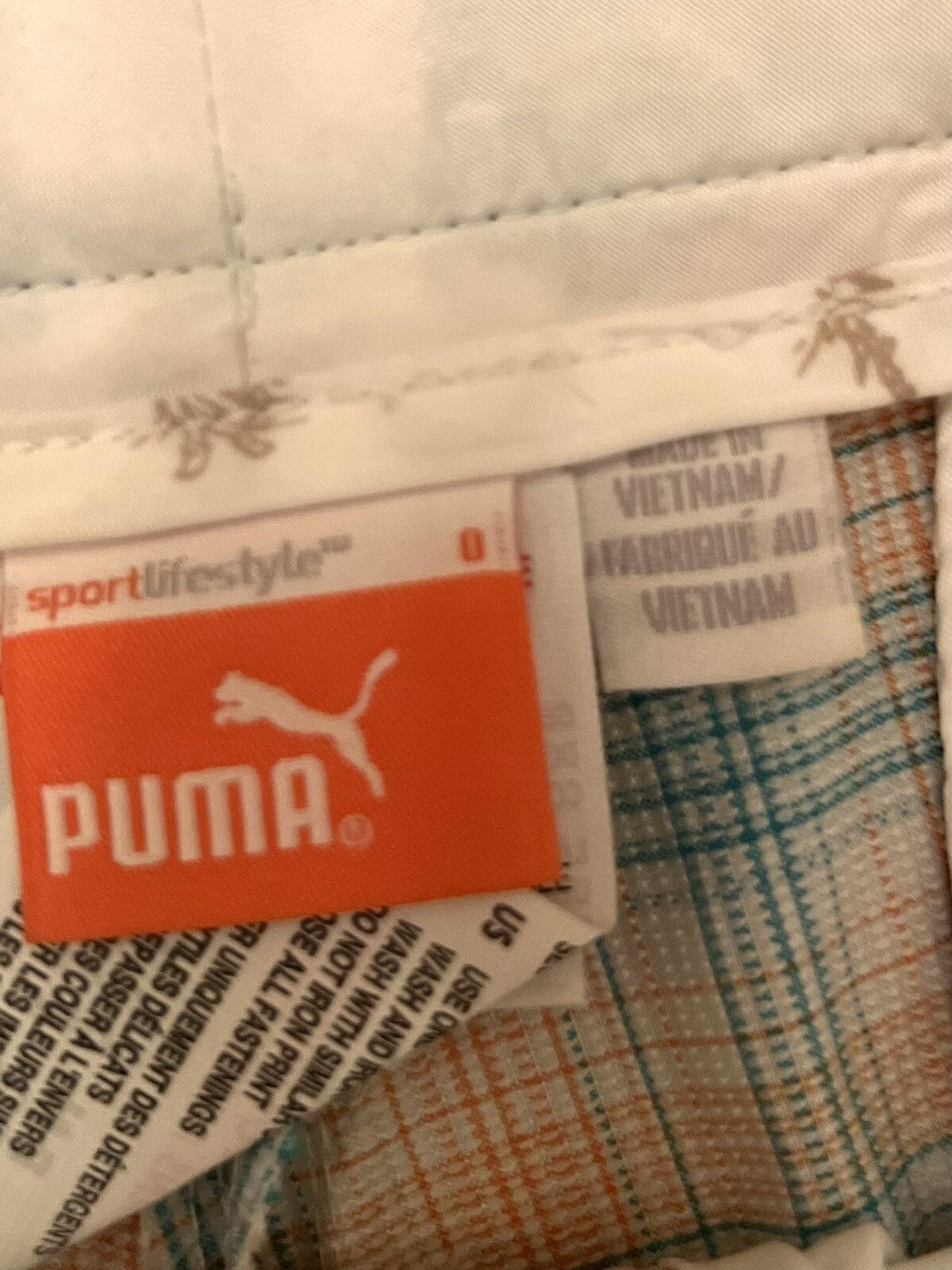 PUMA Women’s Golf Shorts Size 0 Orange Green