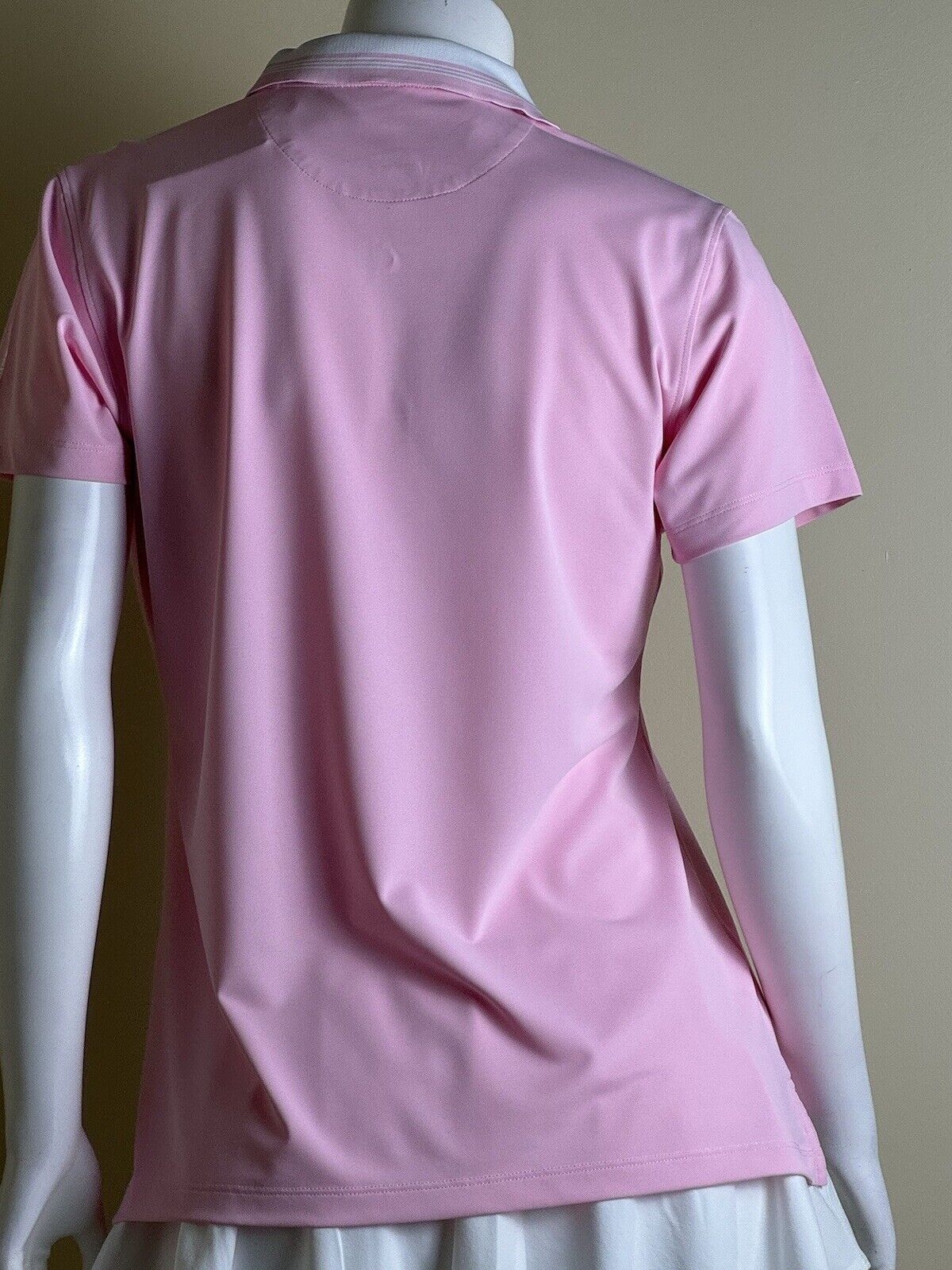 Peter Millar Women’s Golf Polo Shirt Pink Sz L. (B.80)