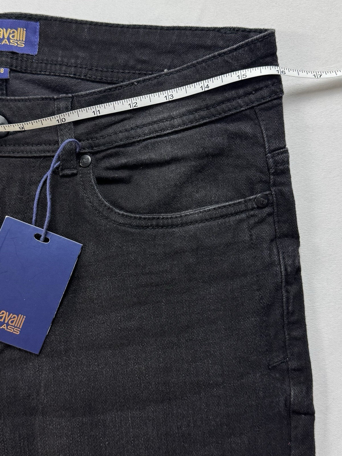 $295 Cavalli Class Women’s Denim Black Jeans Size 28. (B.142)