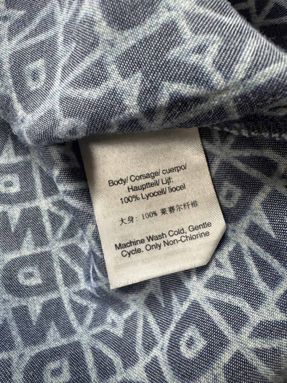 $129 DKNY Women’s Denim Print Dress Sz 20W. (B.134)