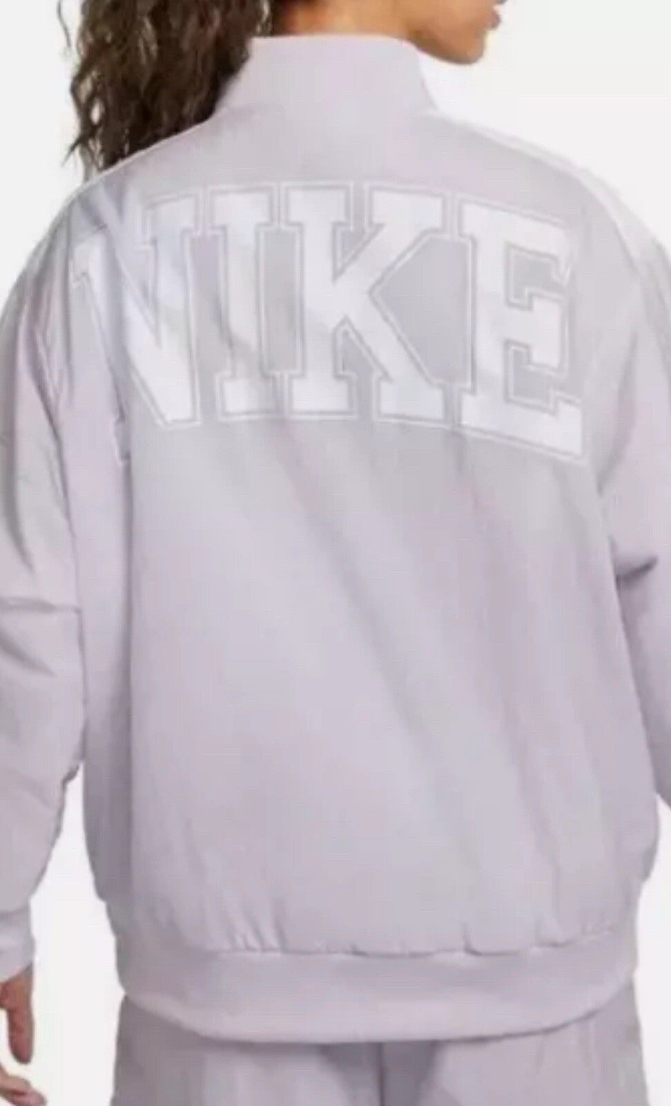 NIKE sportswear Womens bomber jacket Nike Logo Size XL Purple