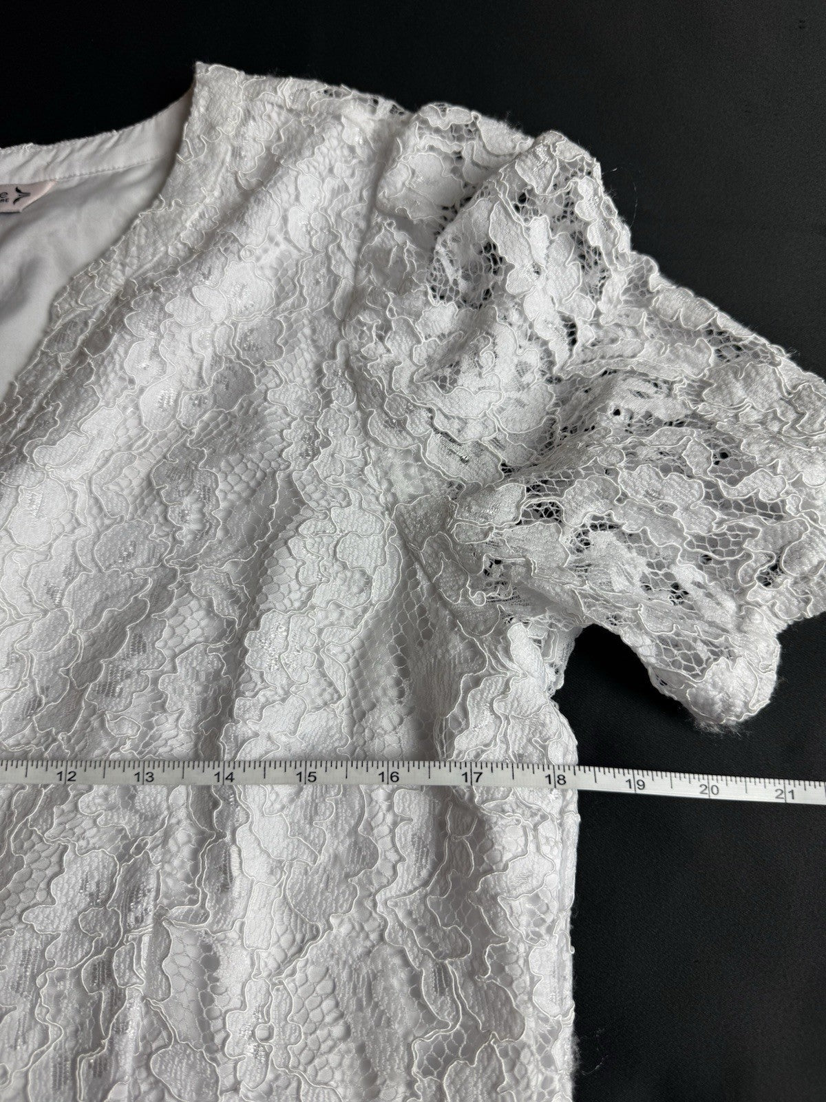 $168 NANETTE LEPORE Lace White Dress Sz 14 (B.169)