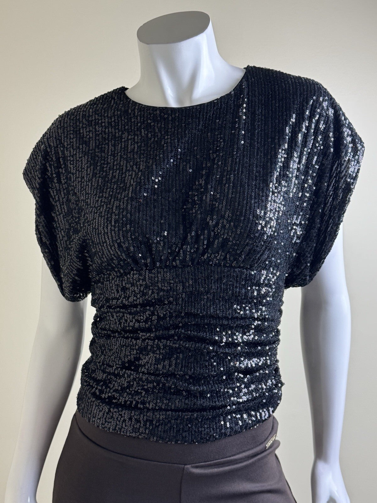 $88 Nicole Miller Women’s Sequined Blouse Top Sz M (B.141)