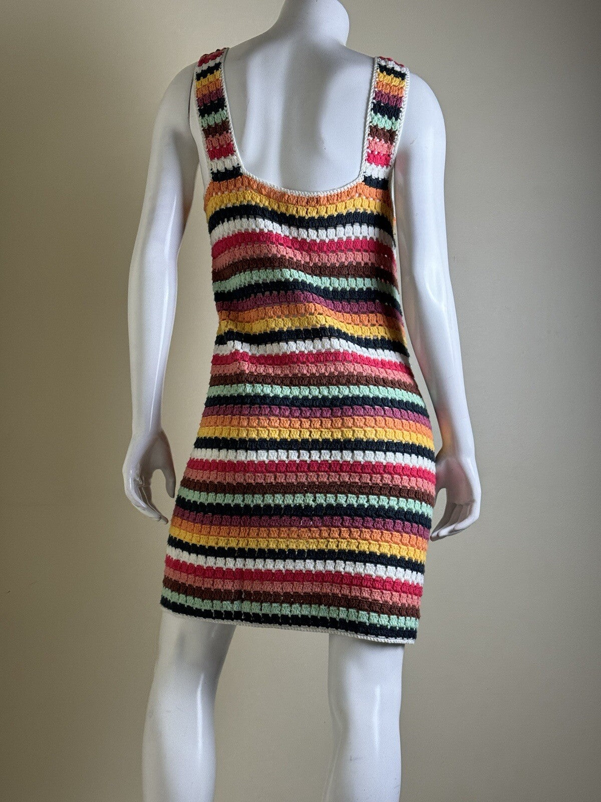 $218 Marine Layer Fiona Multi Colored Crochet Dress Sz S. (B.86)
