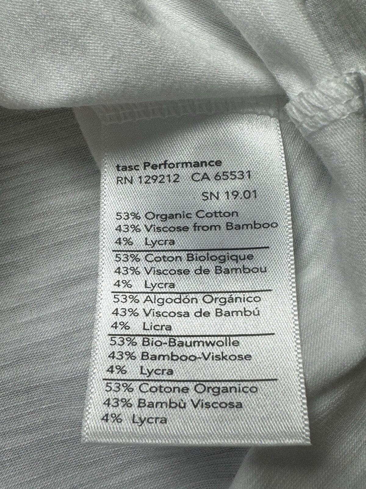 TASC Women’s Blouse Shirt Bamboo Organic Cotton. Sz L (B.82)