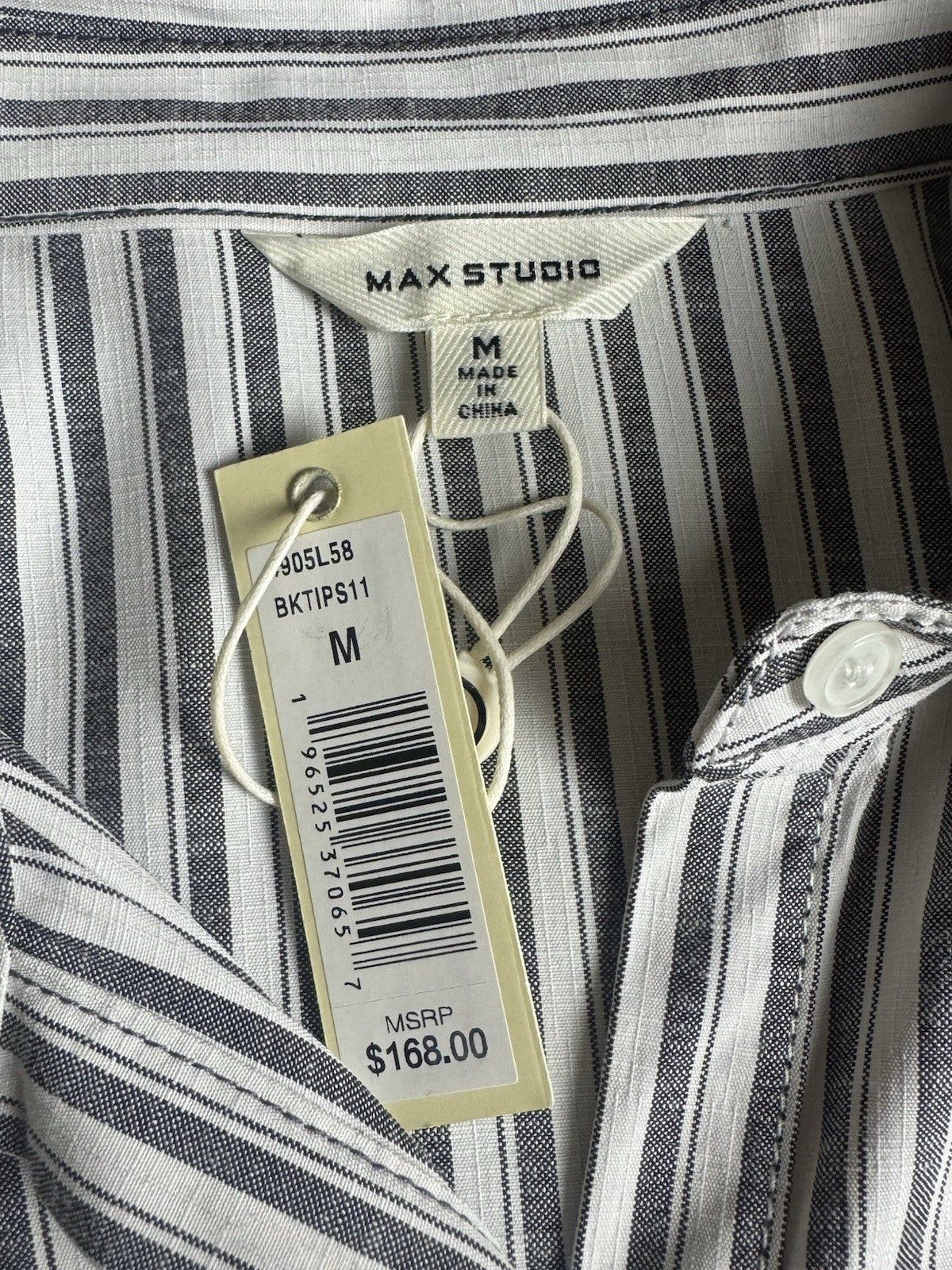 $168 Max Studio Women’s Stripes Dress Sz M (B.172)