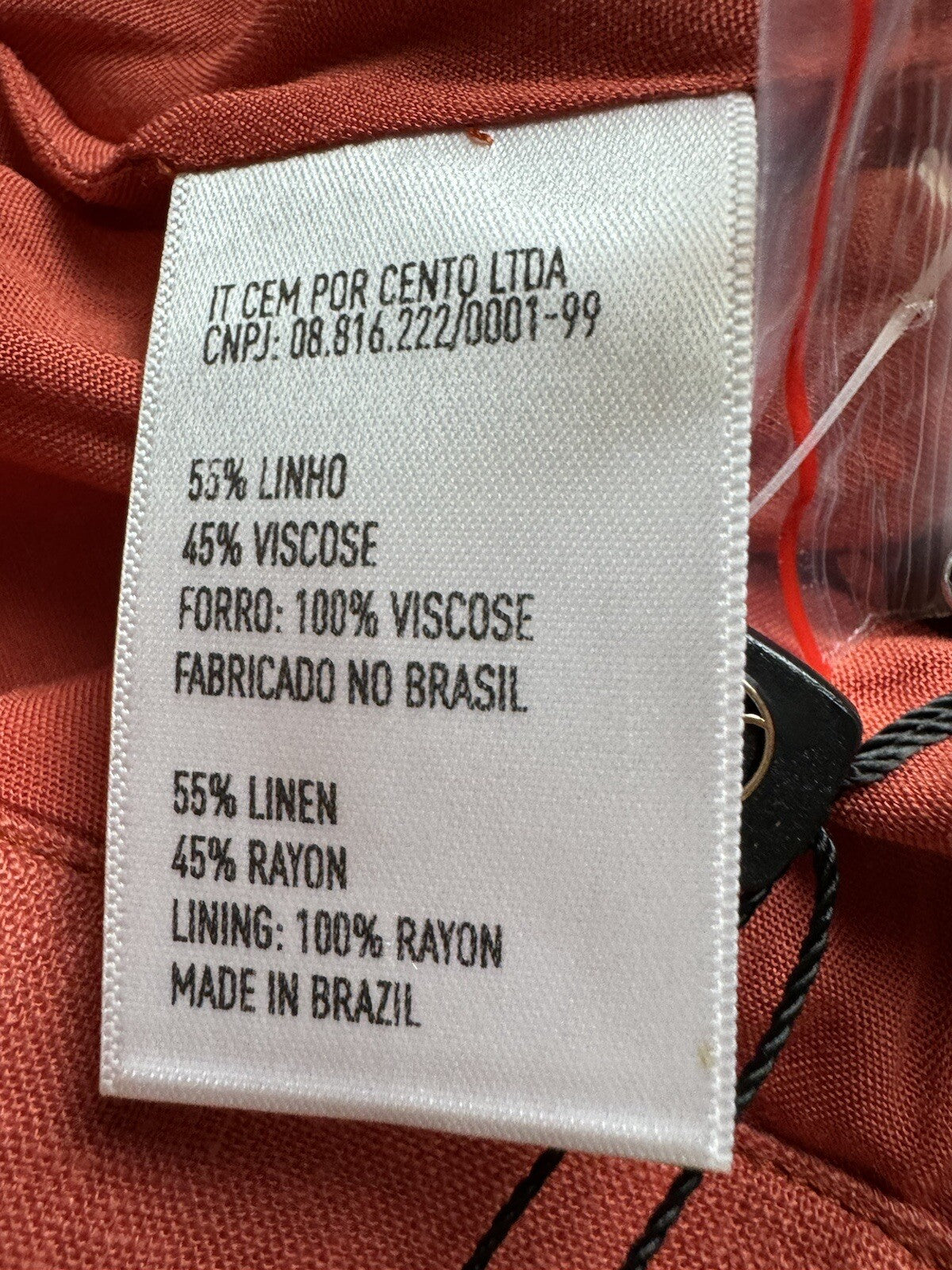 VIX paula hermanny Solid Bela Orange Short Sz XS. (67)