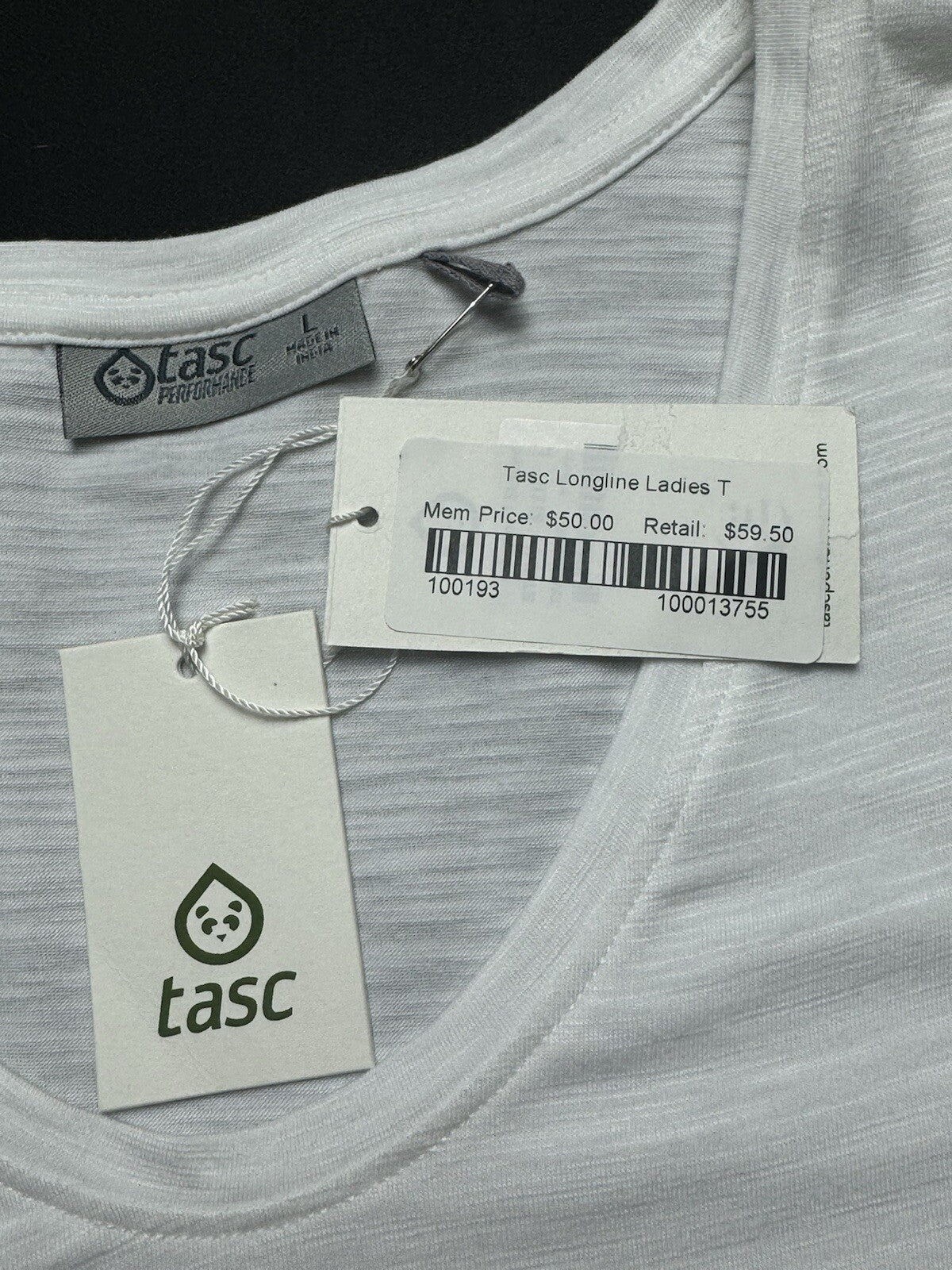 TASC Women’s Blouse Shirt Bamboo Organic Cotton. Sz L (B.82)