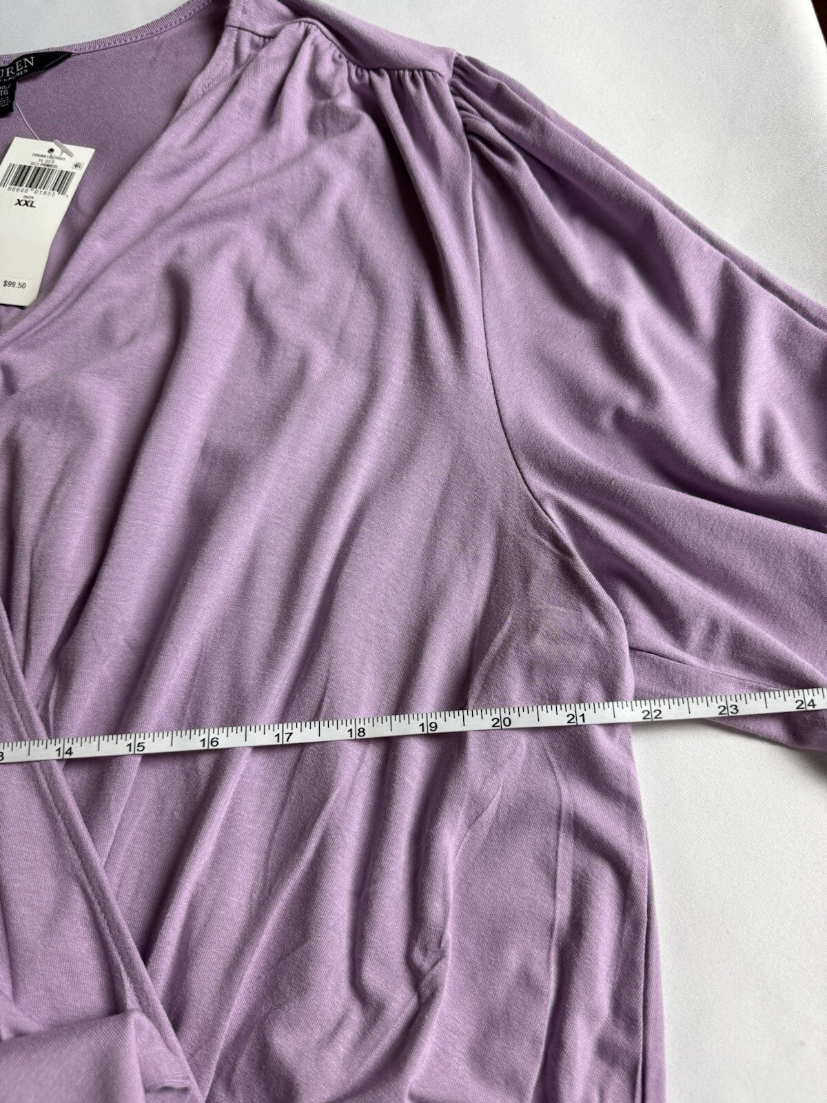 $99 Lauren Ralph Lauren Women’s Blouse Purple Sz 2XL. (B.125)