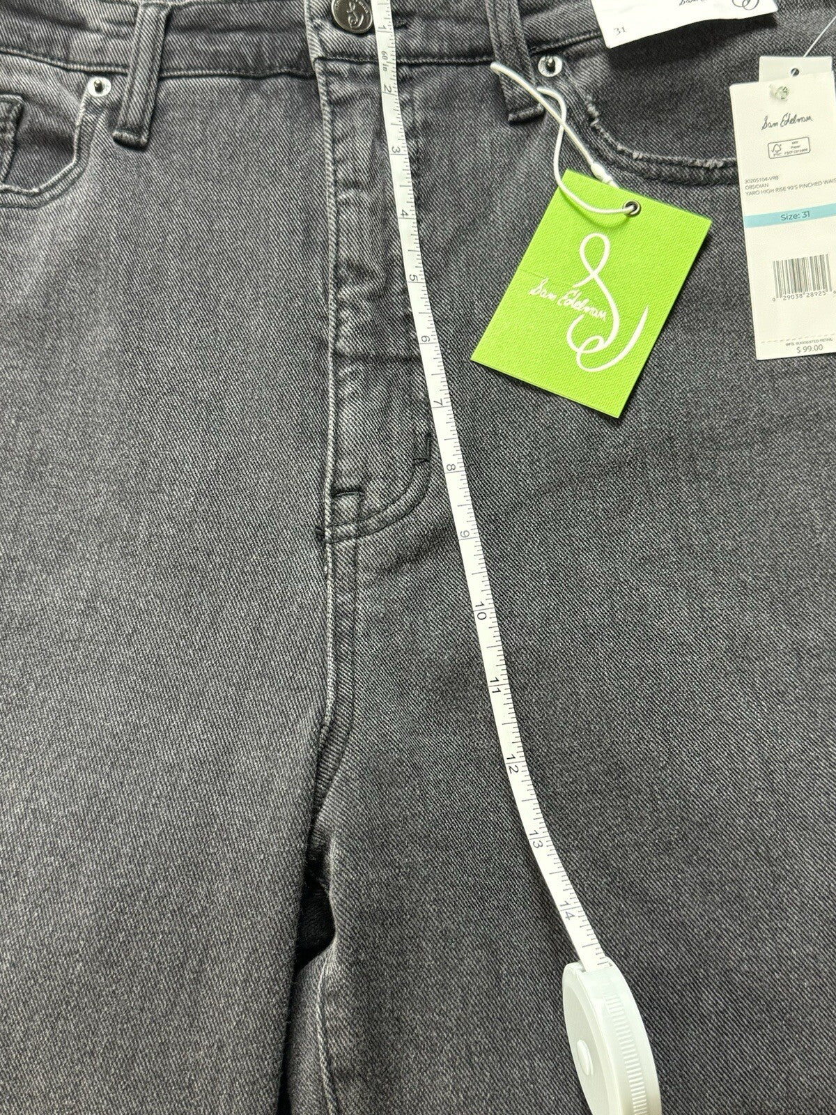 $99 SAM EDELMAN YARO High Rise Women’s Jeans Gray Sz 31. (B.94)