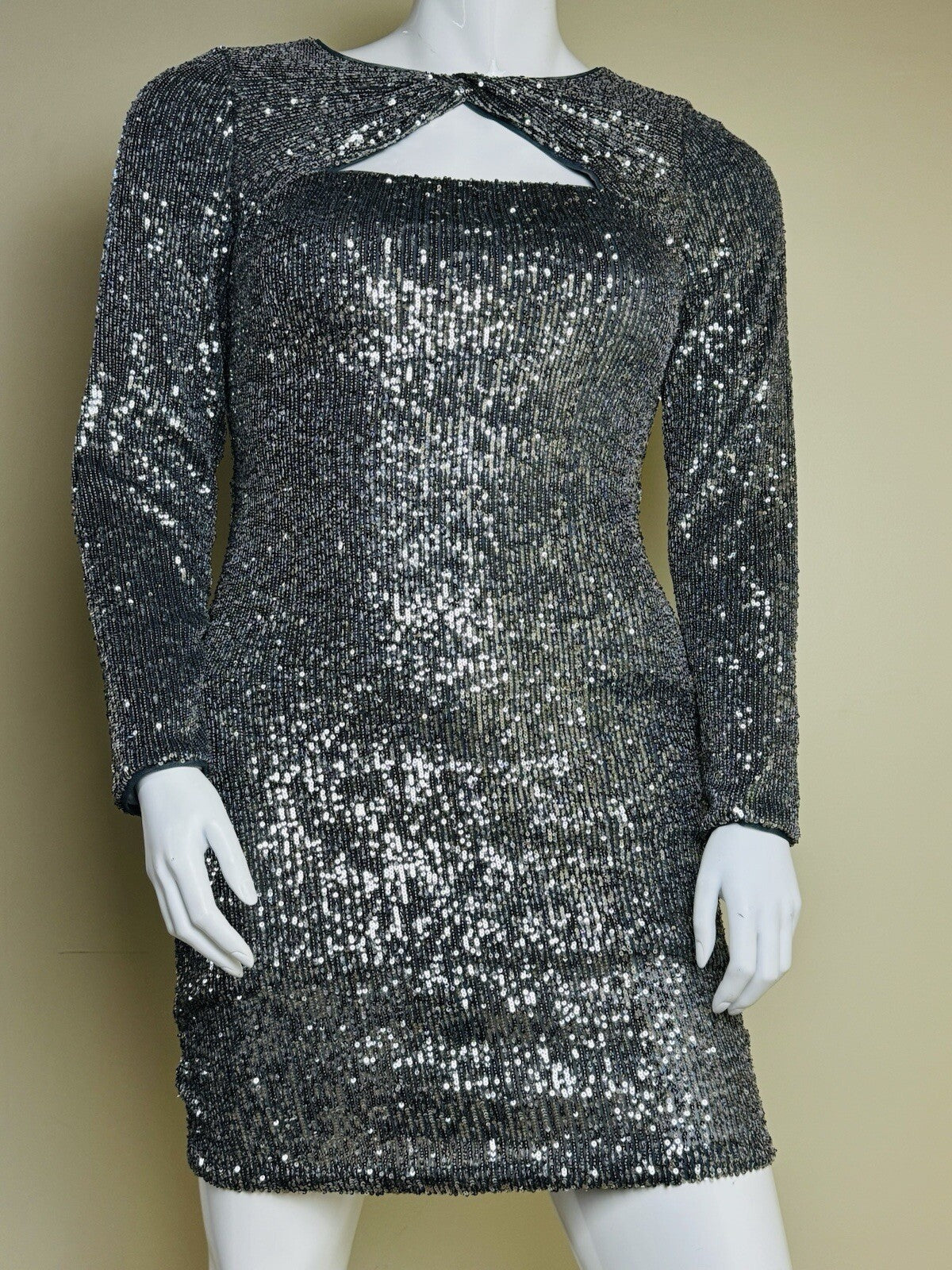 $295 Lauren Ralph Lauren Glitter Sequined Dress Size 12. (B.88)