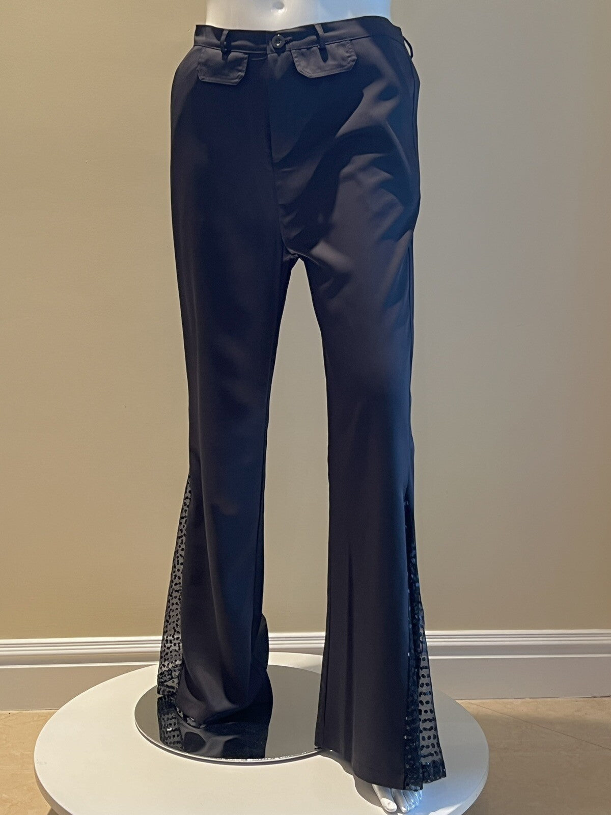 Women's Black Sequin Dress Pants Sz 2XL. (B.027)