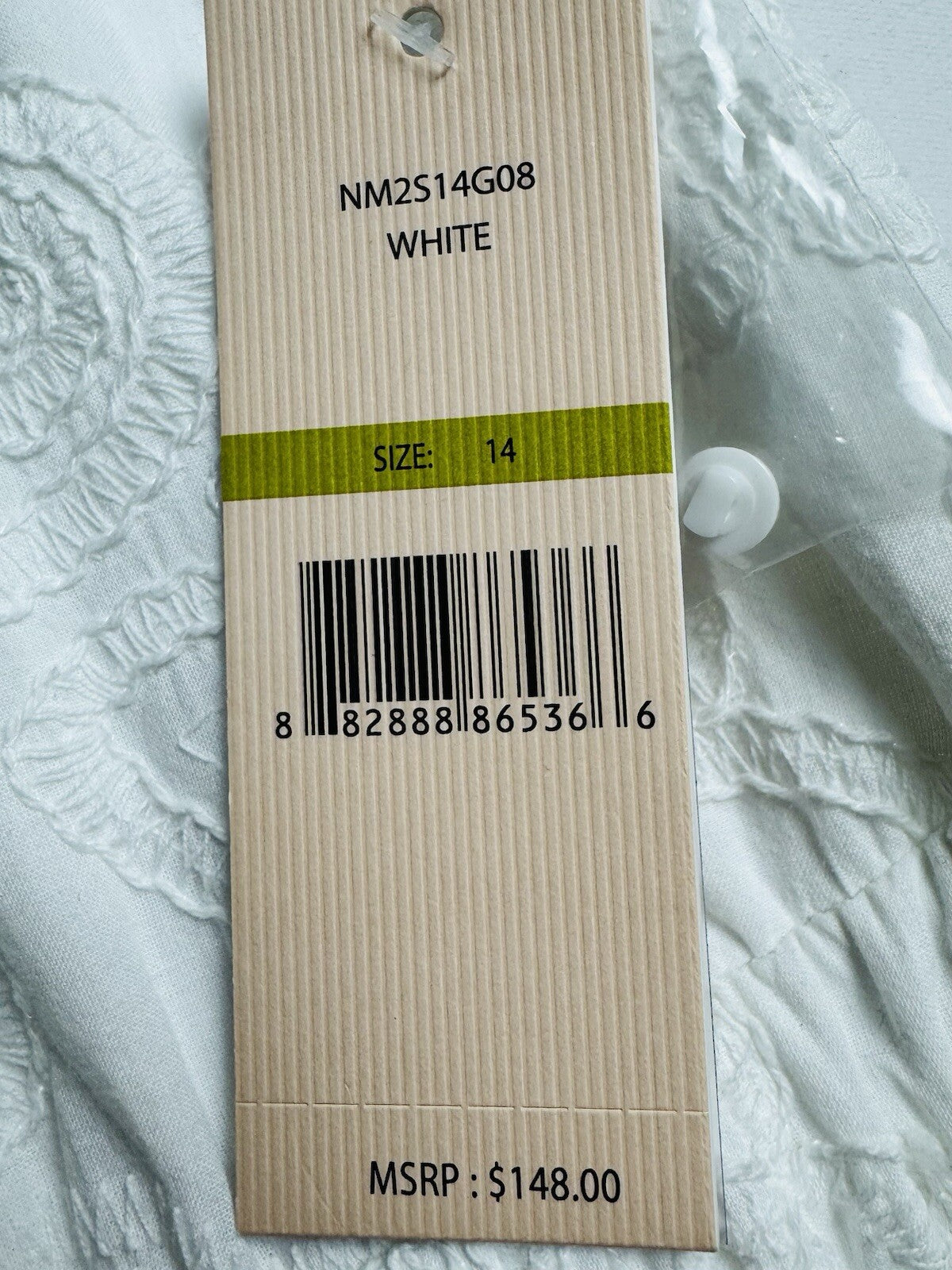 $148 NANETTE LEPORE White Laced Dress Sz 14 (B.11)