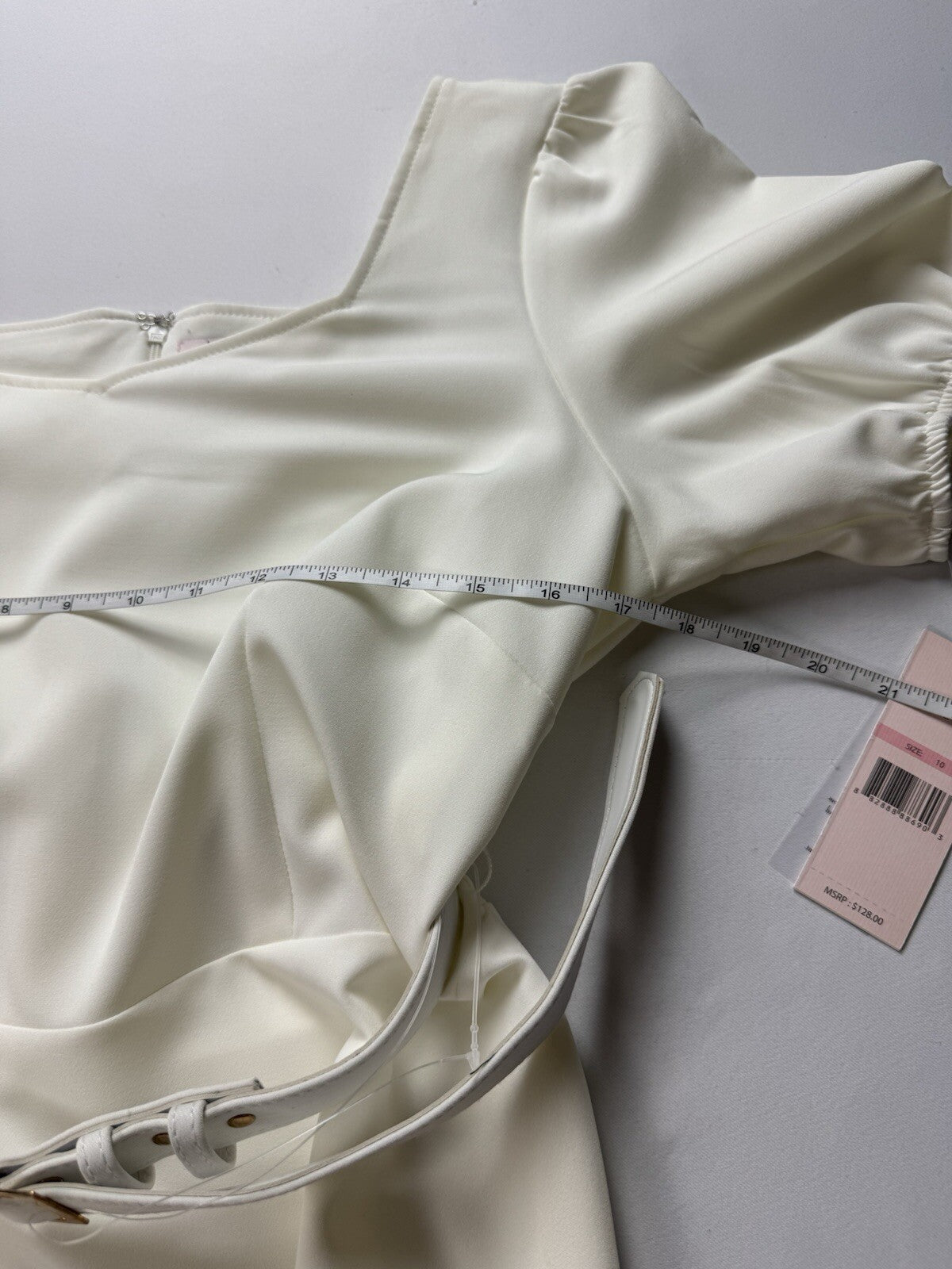 $128 NANETTE LEPORE Ivory Dress Sz 10 (B.11)