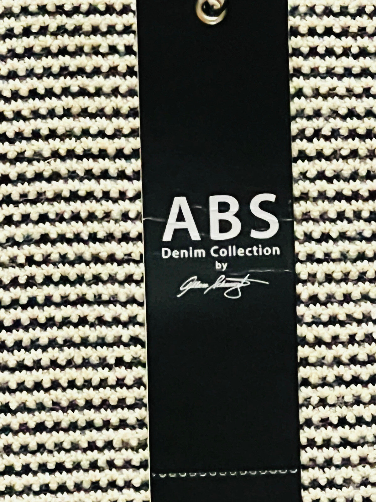 ABS Denim Collection Allen Schwartz Women’s Top Beige Black Sz M Tank Top