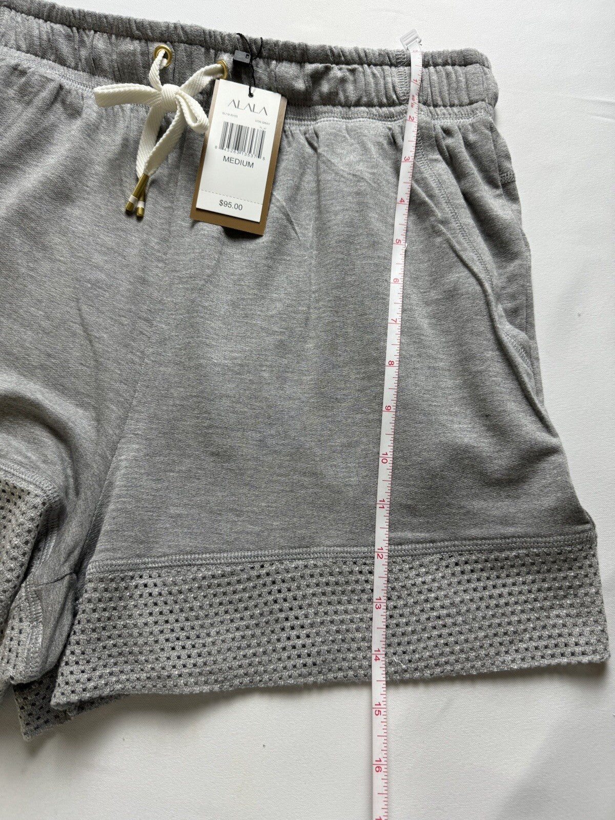 Alala Women's Plie Ribbed Shorts in Heathered Gray Size M. (78)