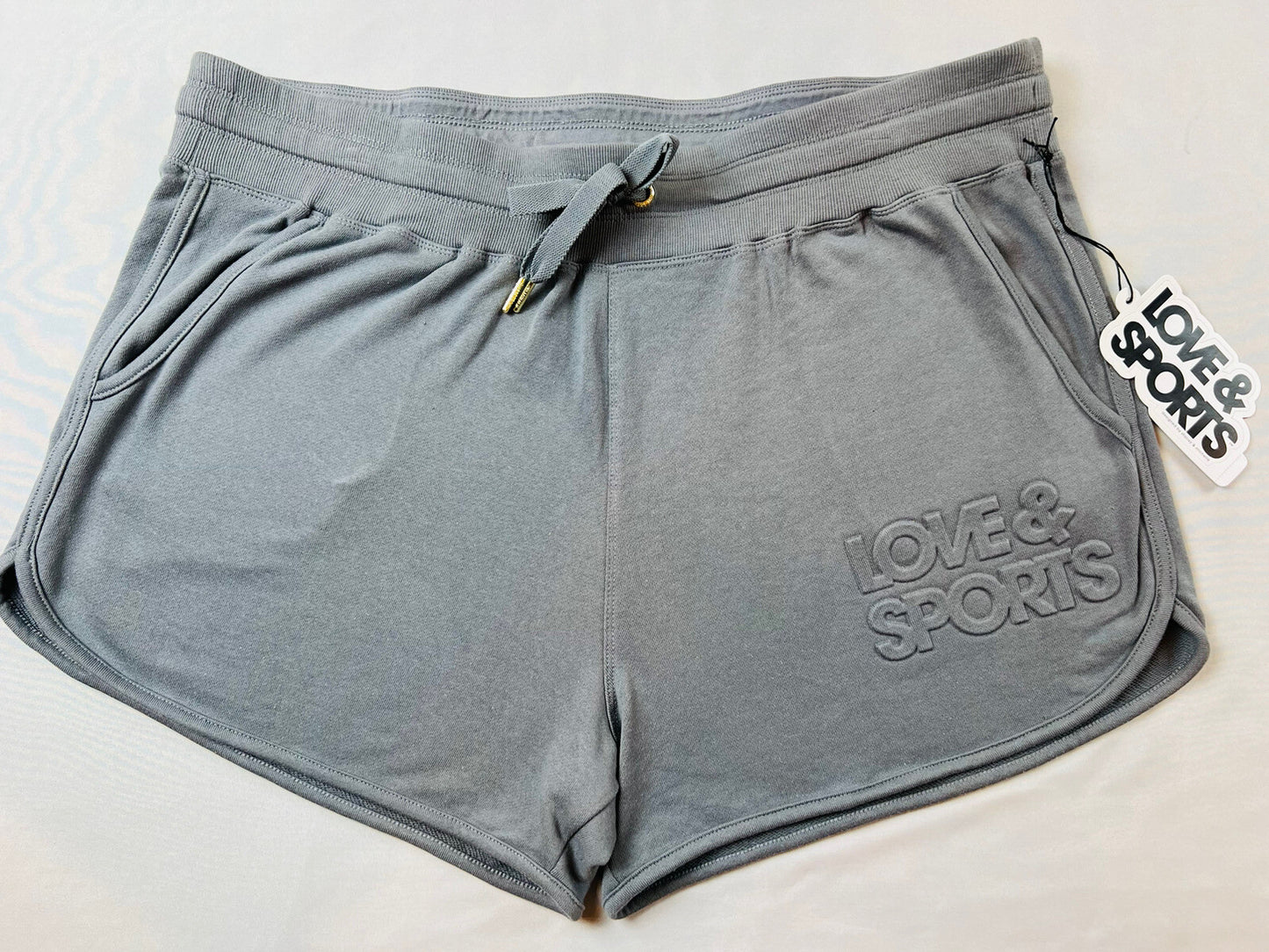 Love & Sports Women's Mid Rise High Performance Shorts SZ 3XL