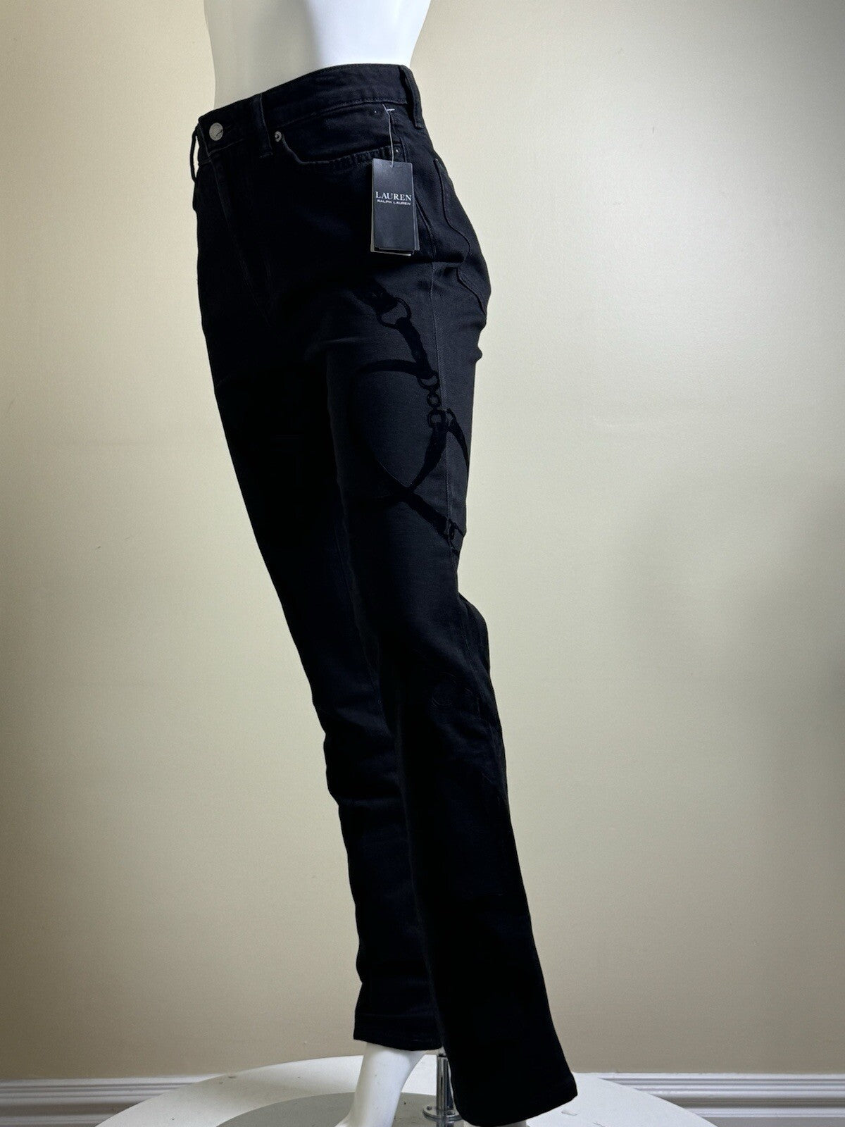 $195 Ralph Lauren Women’s Black Jeans Pants Sz 8. B.89/1
