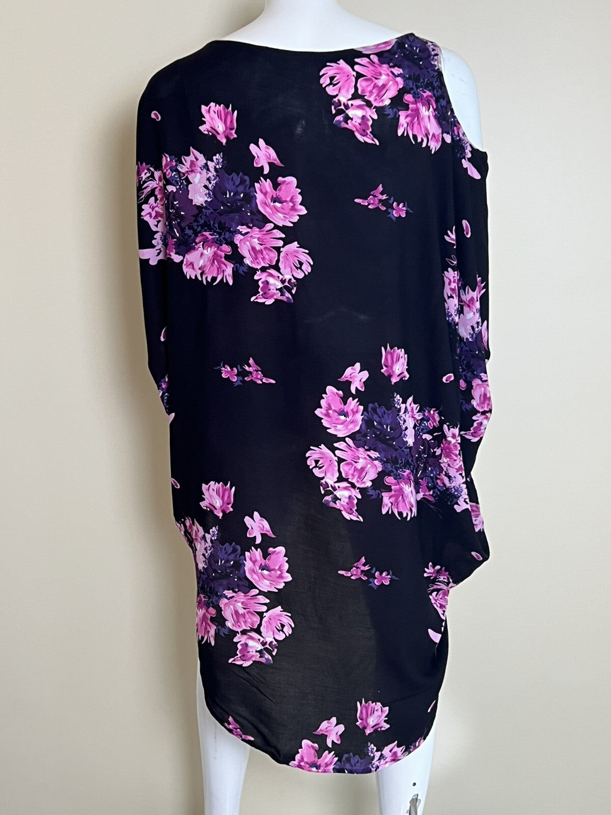 Women’s Black Floral Swim Cover-Up Dress Size XL (3)