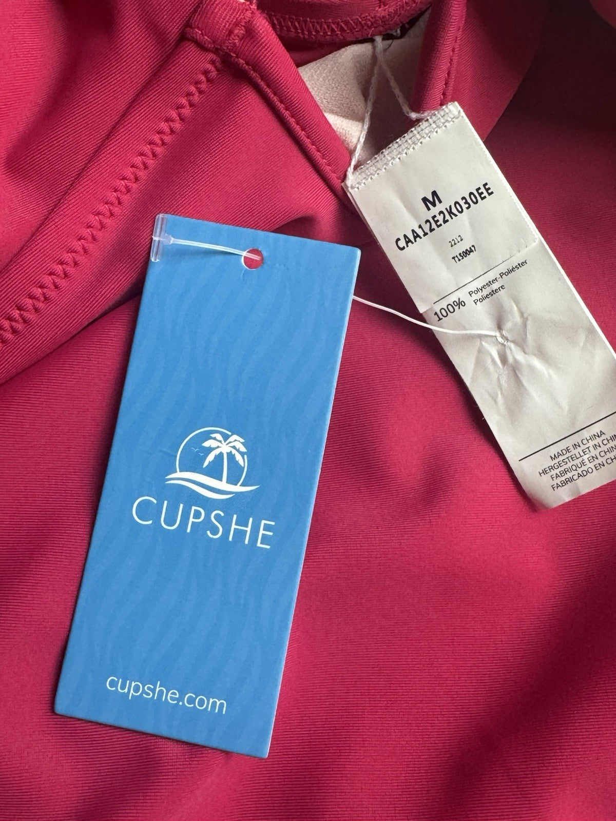 CUPSHE Women's Fuchsia 1Pc Bikini Size M (B.174)