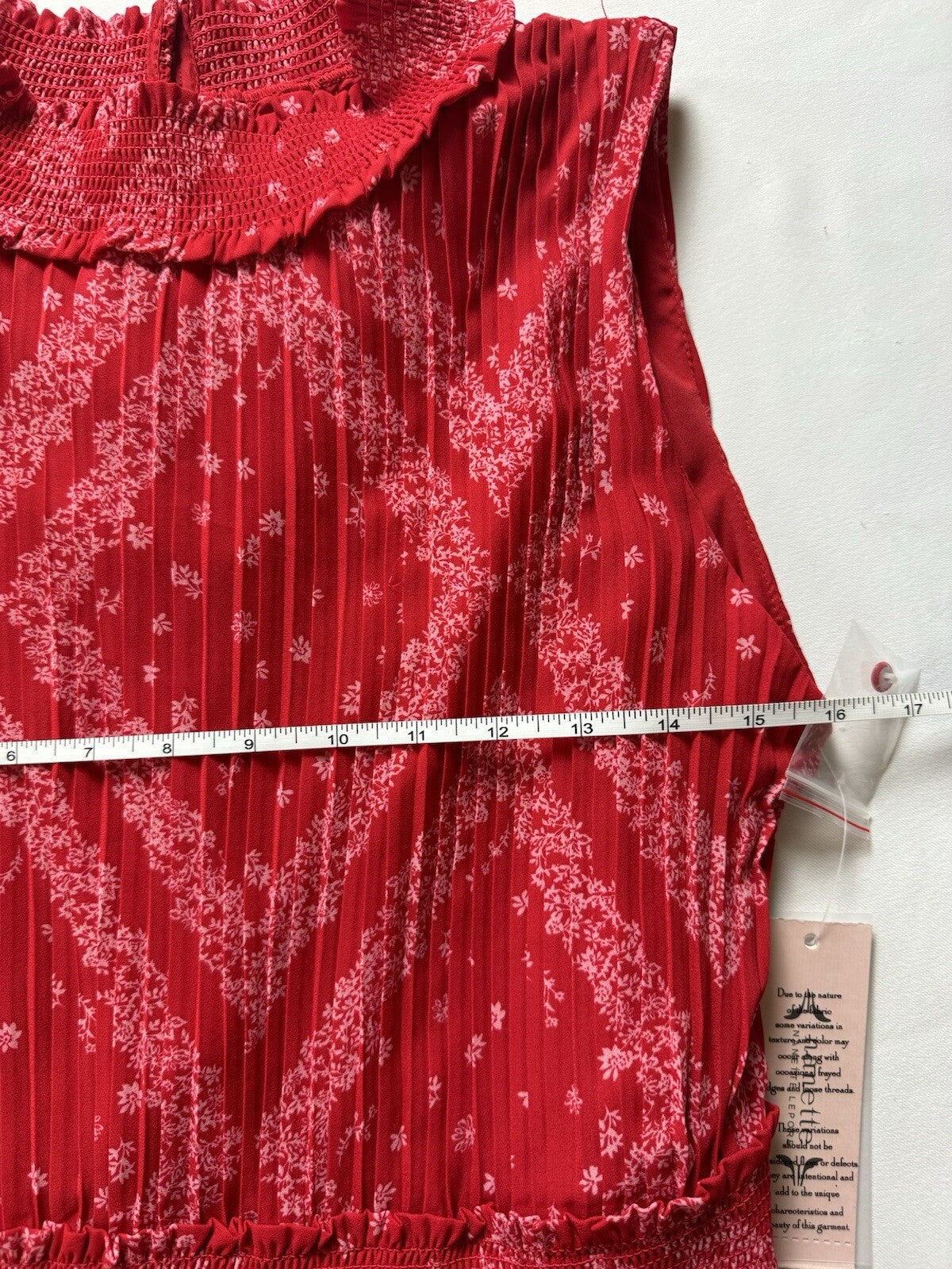 $148 NANETTE LEPORE Red Ruffled Dress Sz 10 (B.94)