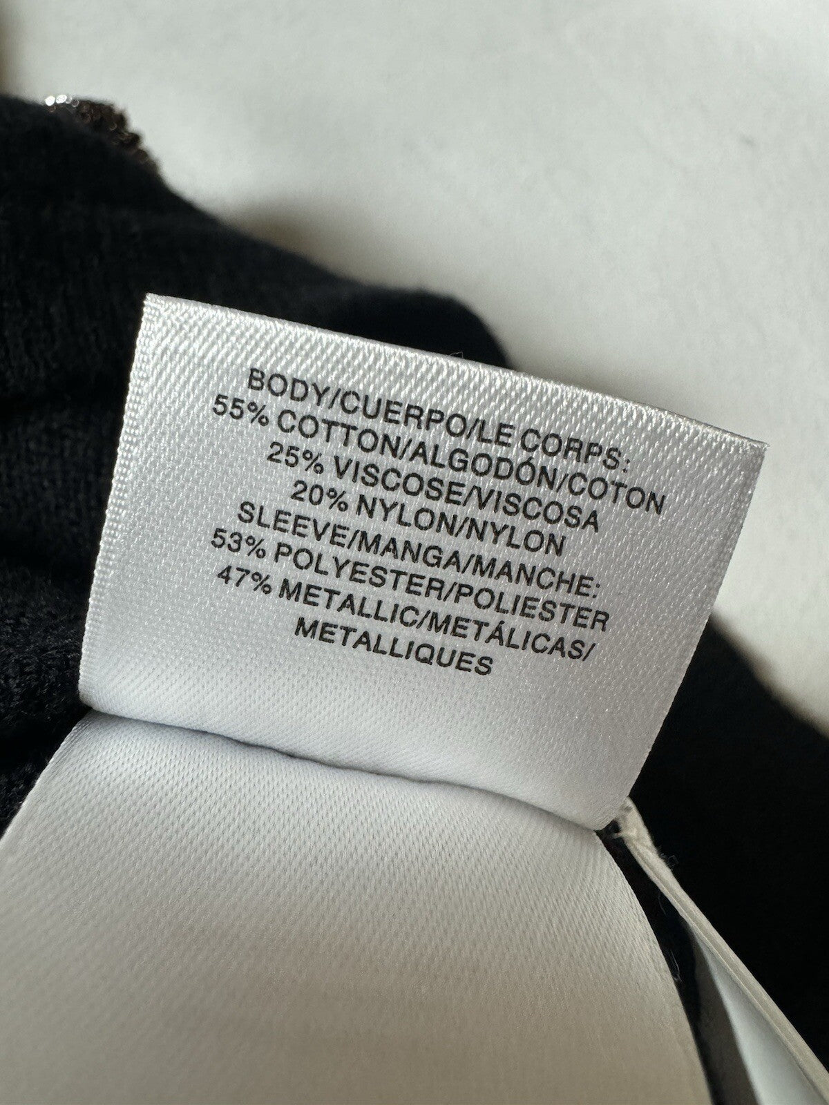 Anne Klein Womens Long Sleeves Sweater Black Size M. (B.112)