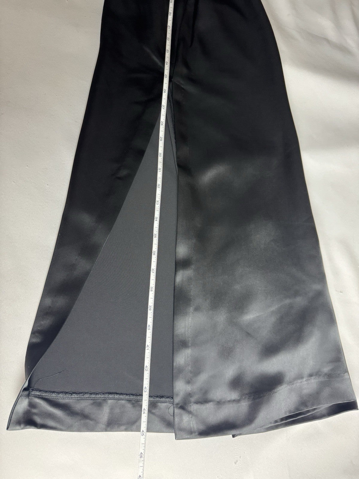 $310 Jason Wu Black Satin Slit Cocktail Party Dress Sz L. (B.169)