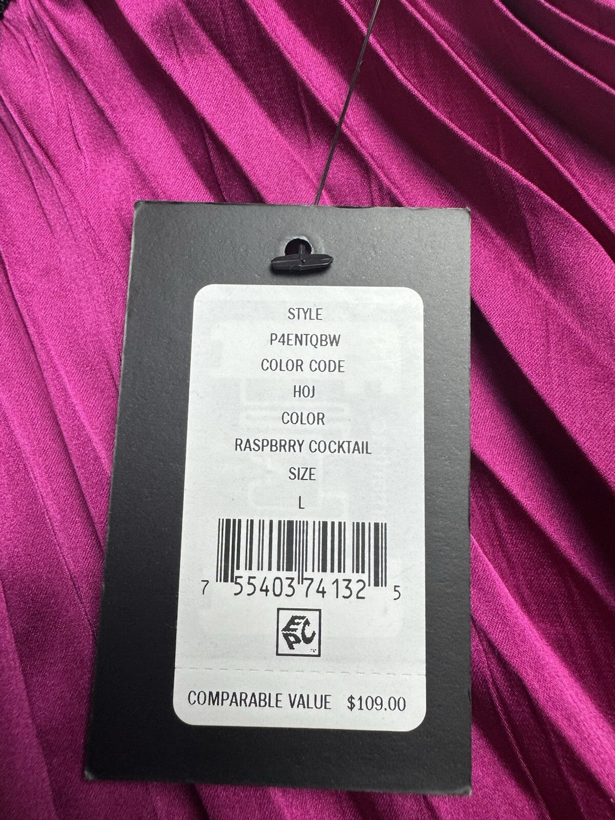 $109 DKNY Women's Pleaded Skirt Sz L. (B.139)