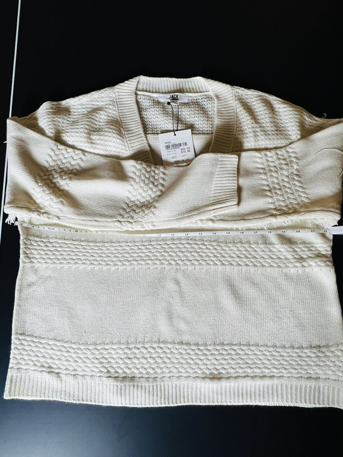 Jack BB Dakota Women’s Knit Fringe Sweater Sz L Boho Top