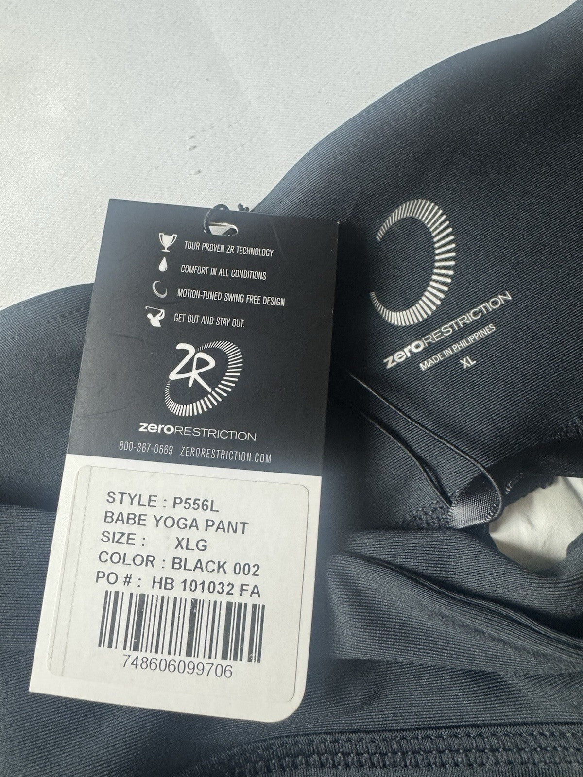Zero Restriction Women's Yoga Pants Black Sz XL. (B.166)
