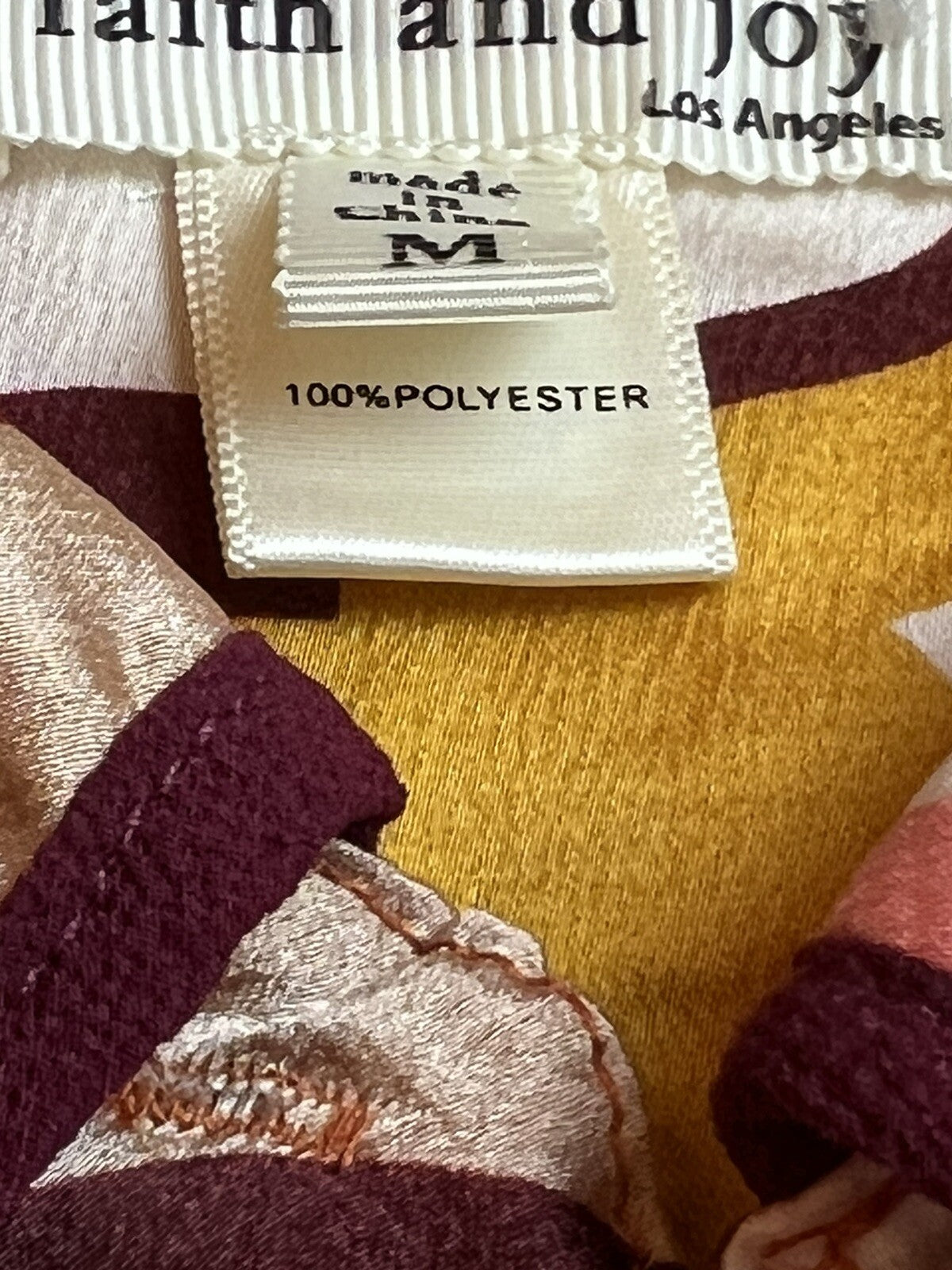 Faith and Joy Women’s Shirt Short Sleeve Multicolor Sz M