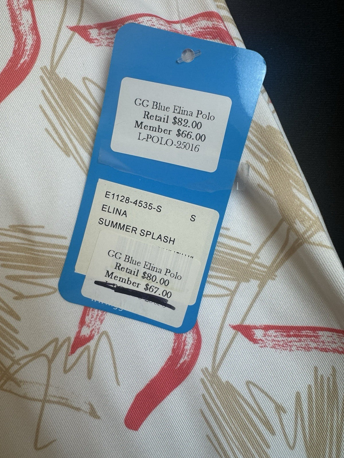 GG Blue Women's Golf Polo Shirt Sz S. (B.161)