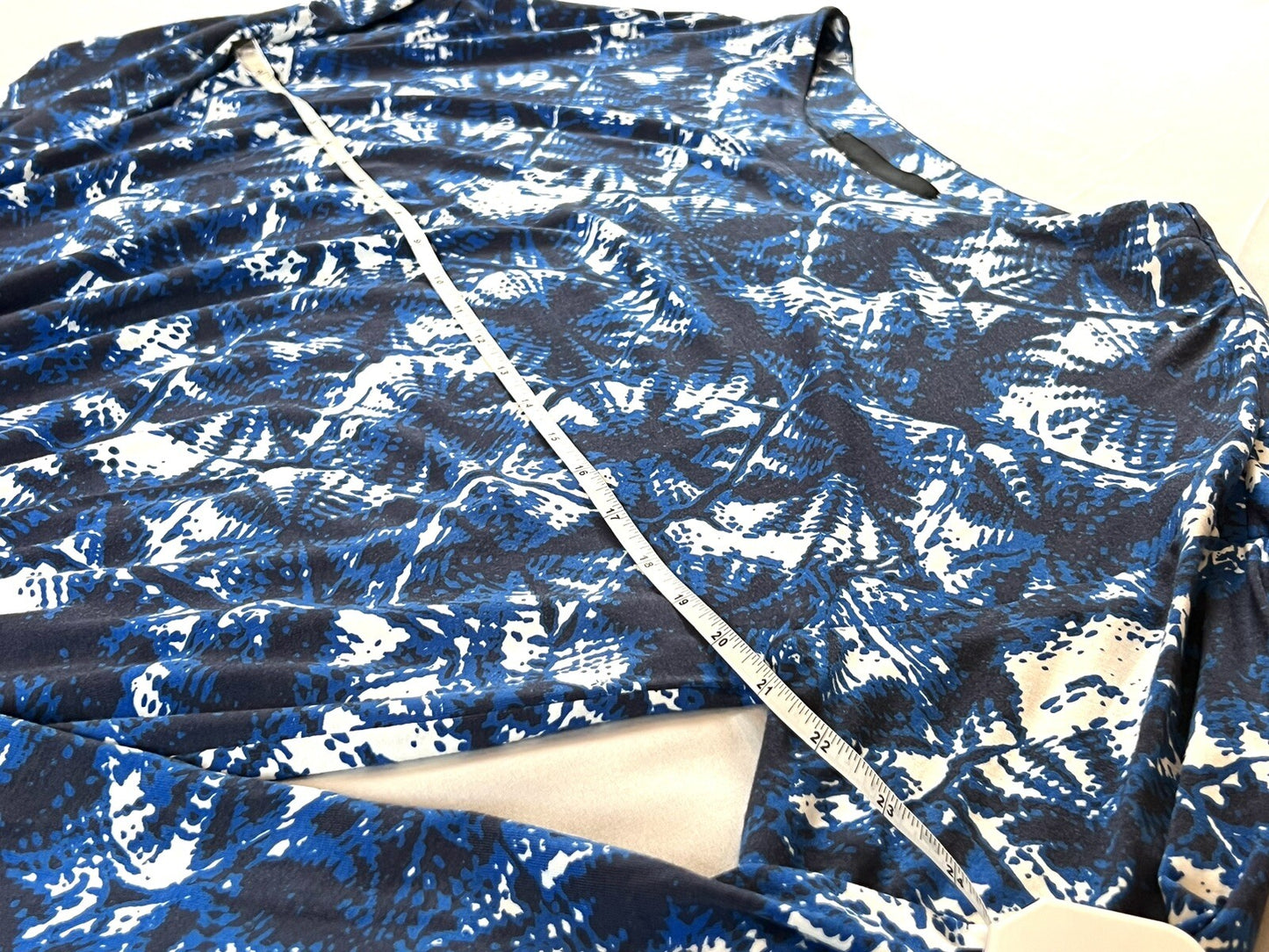 $310 Nicole Miller Women's Long Sleeve Dress Blue Sz M