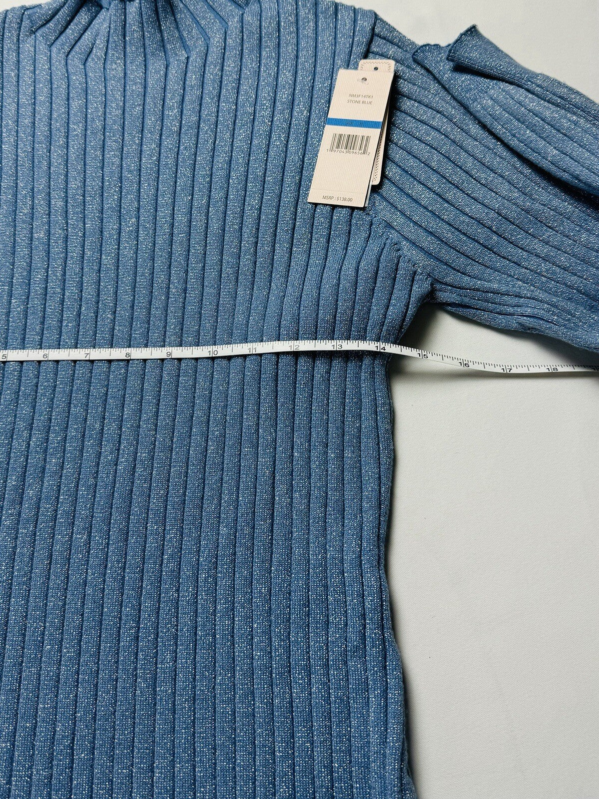 $138 NANETTE LEPORE Knit Blue Dress Sz XL (B.97)