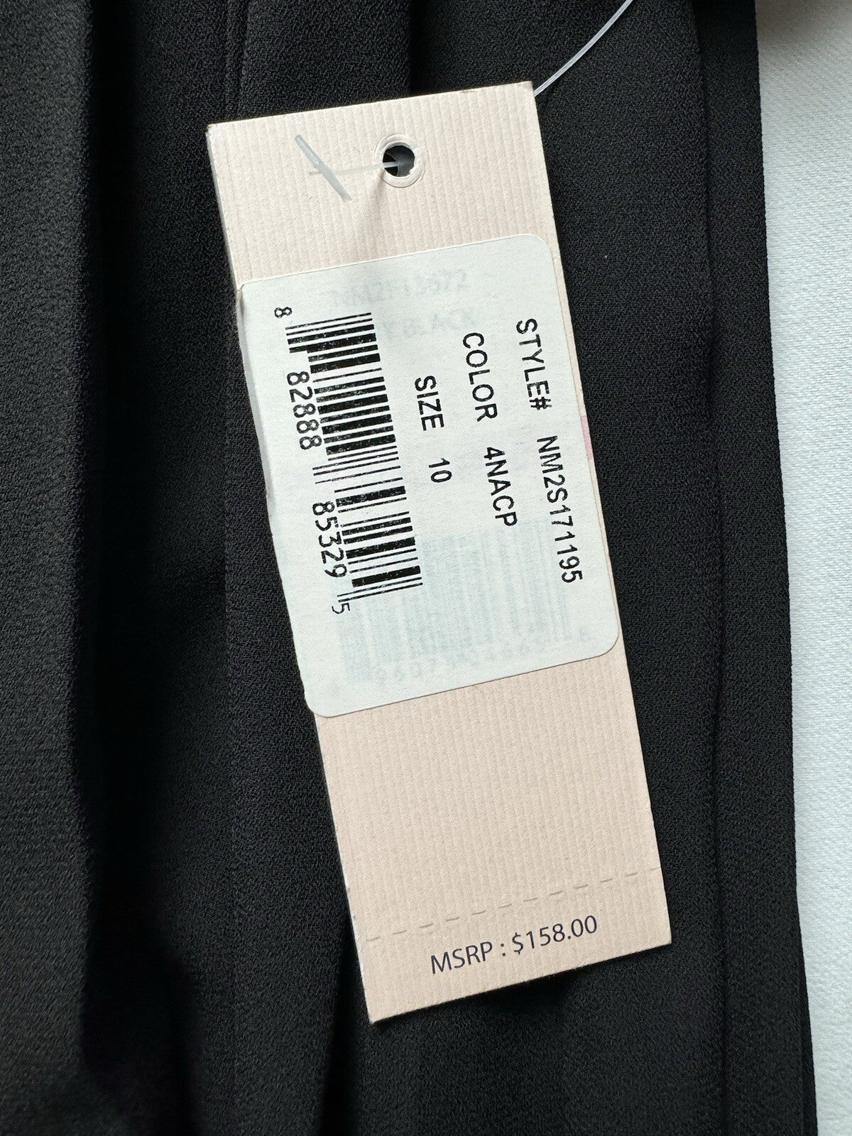 $158 NANETTE LEPORE Pleaded Black Dress Sz 10 (B.55)