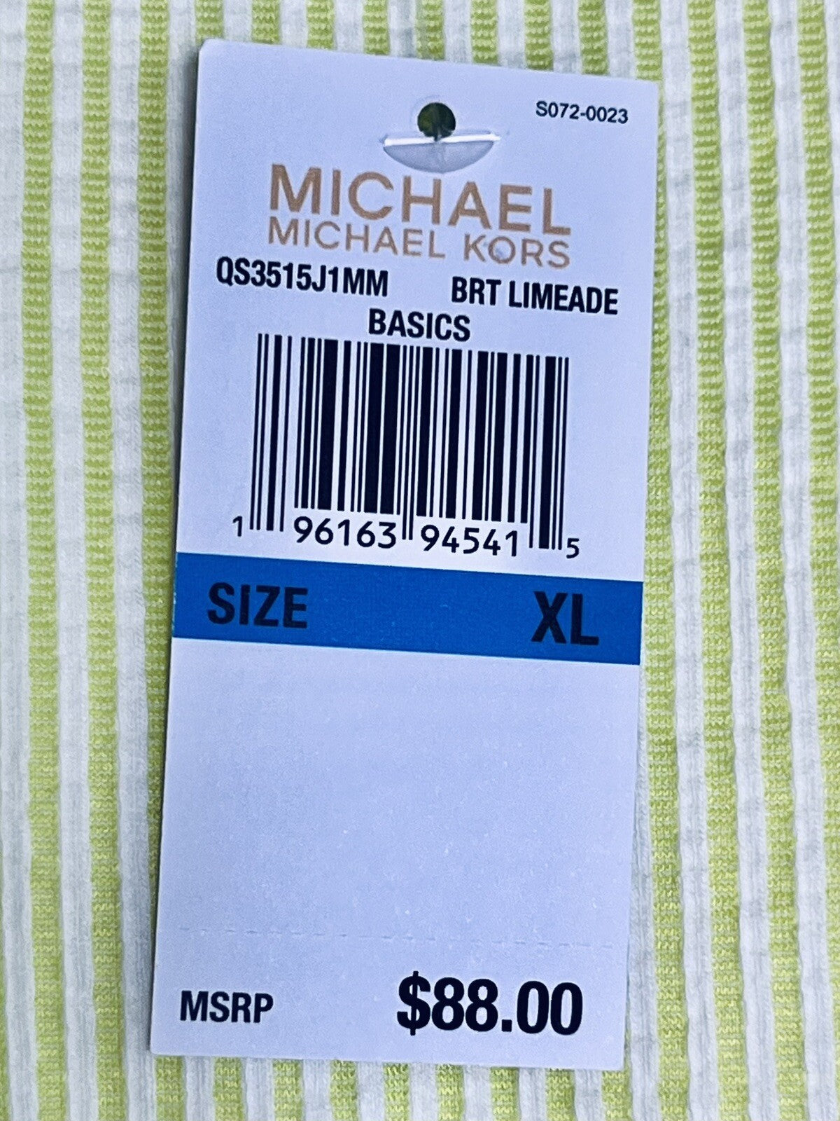 $88 Michael Kors Women’s Top Lime Sleeveless Blouse Sz XL. (B05)