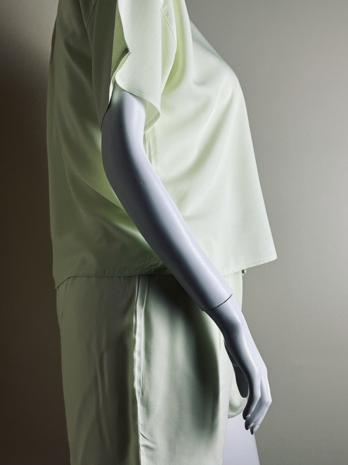 $68 SPLENDID 2-Piece Shirt Shorts Set Pajama Mint Green Sz XL. (B.81)