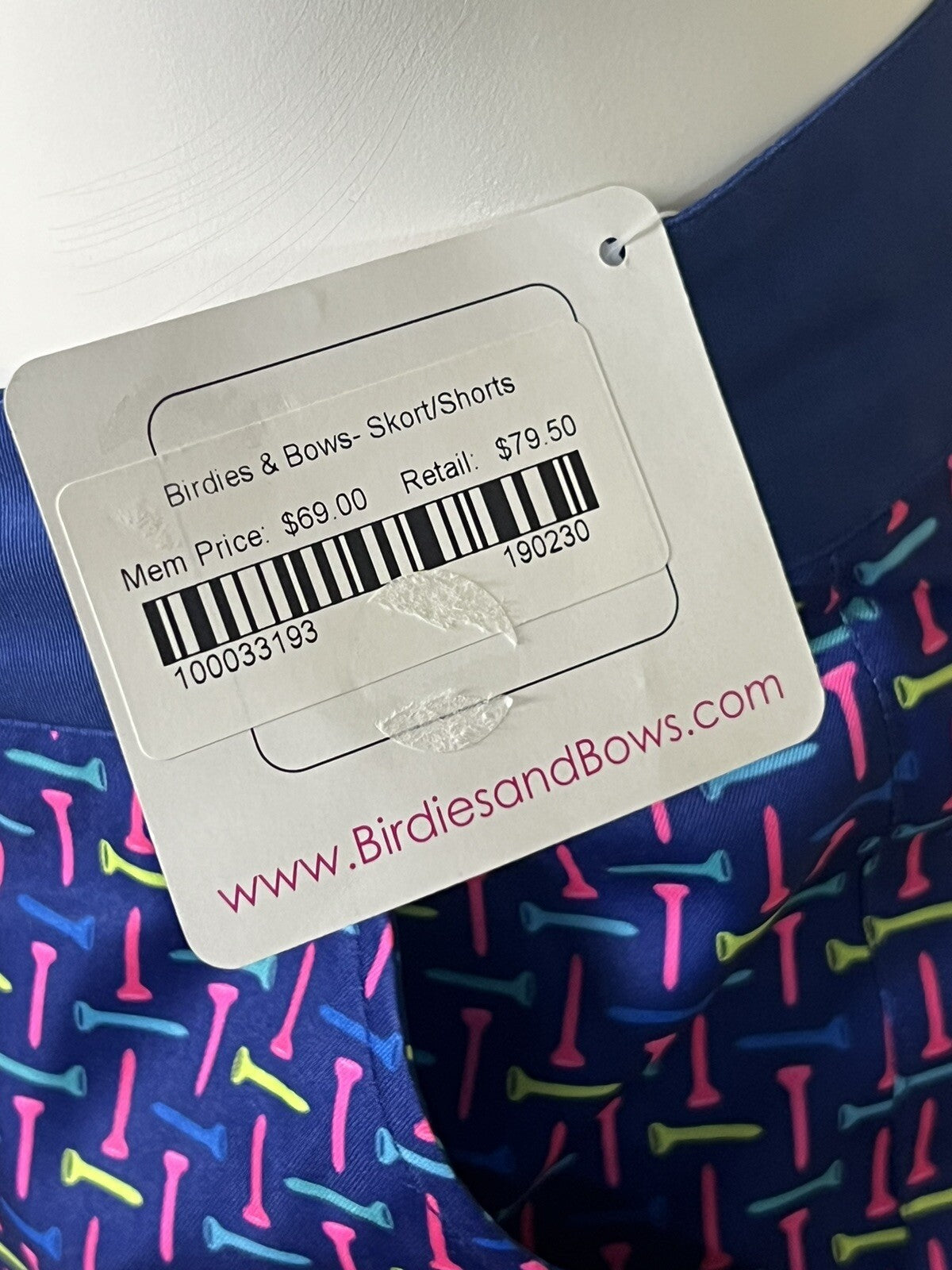 Birdies And Bows Women’s Multicolor Golf Shorts Size 8 (18)