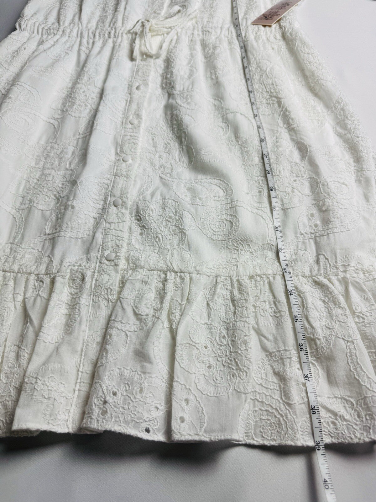 $148 NANETTE LEPORE White Laced Dress Sz 14 (B.11)